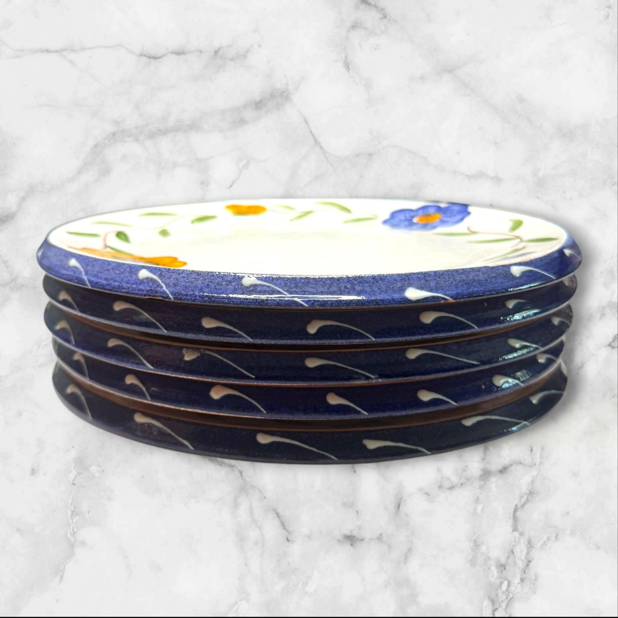 Furio La Spezia Salad Plates Set of 5 | Handpainted Italian | Excellent