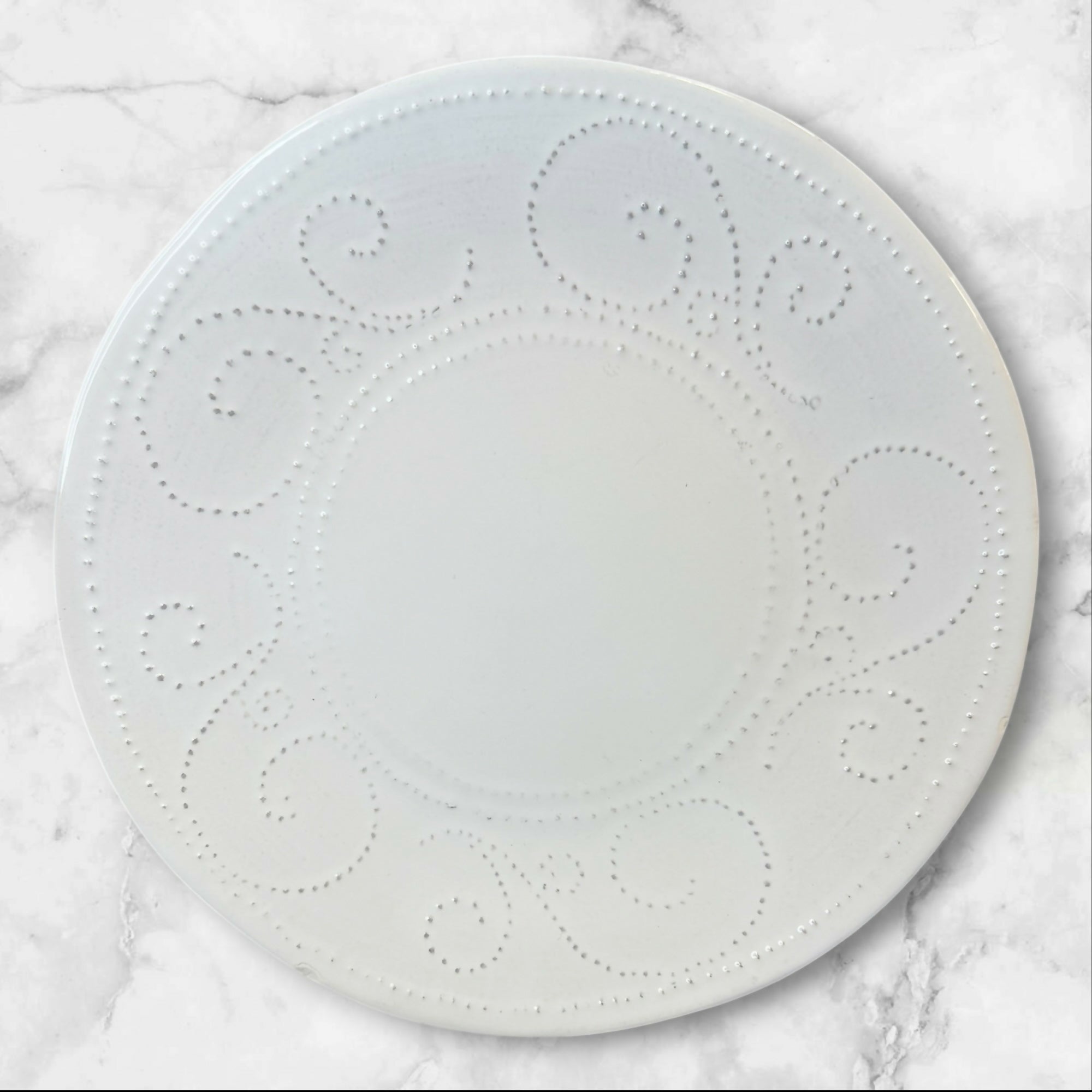 Sweet Ceramics SWZ1 White Salad Plates | Set of 5 | Gently Used