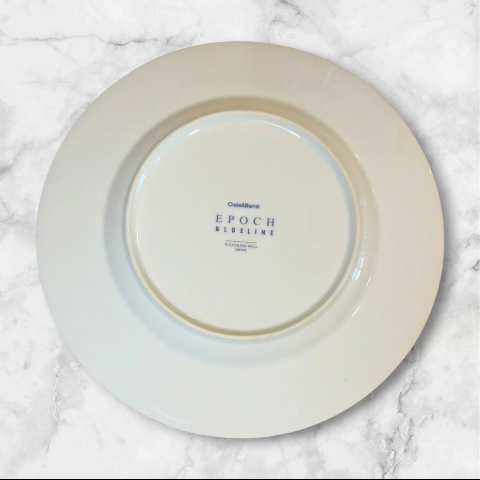 Crate & Barrel Epoch Blue Line Salad Plates | Set of 6 | Fair Condition