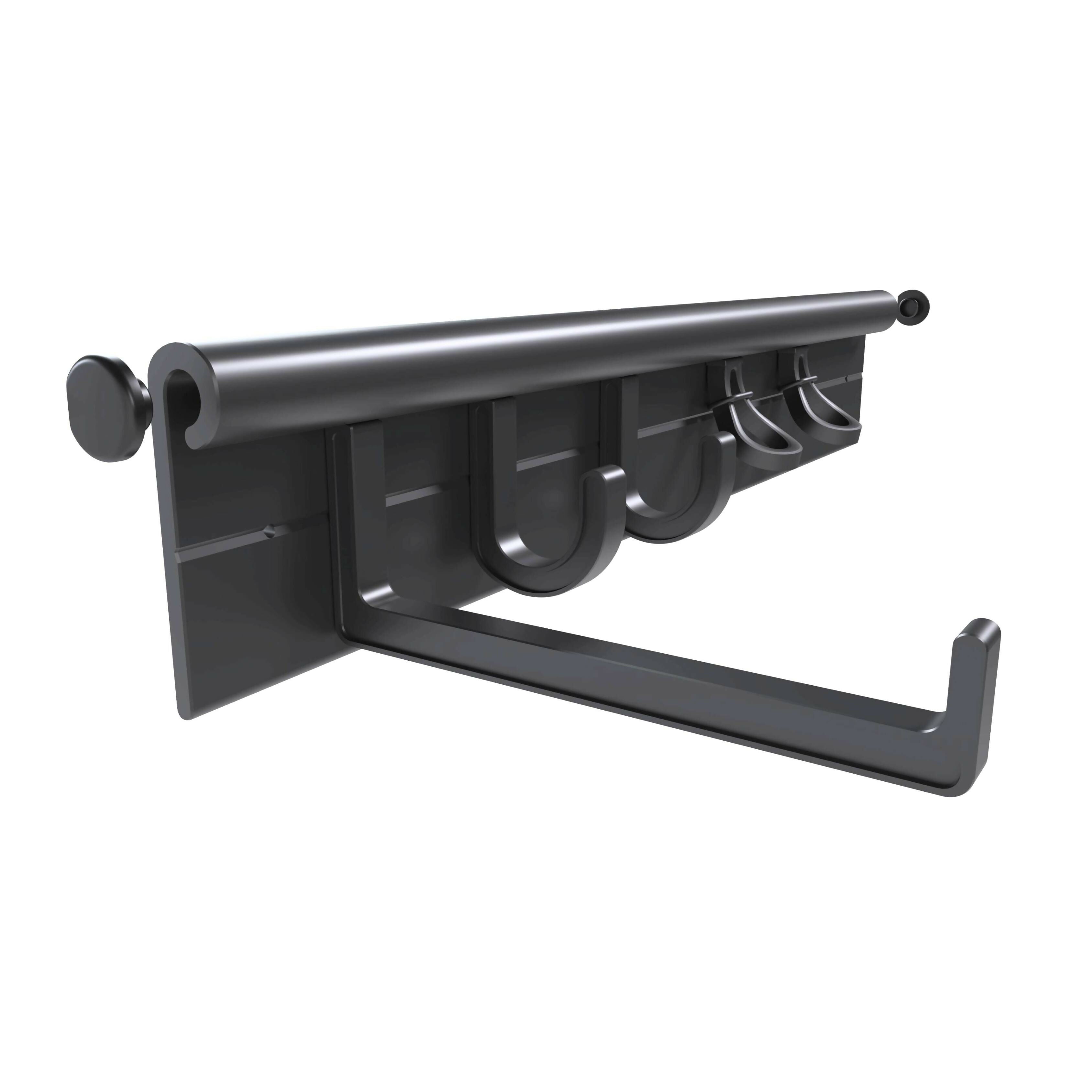 Hang It Simple Hanging Storage Hooks for Mops Brooms Shovels, Kit Acc. 3pk BL