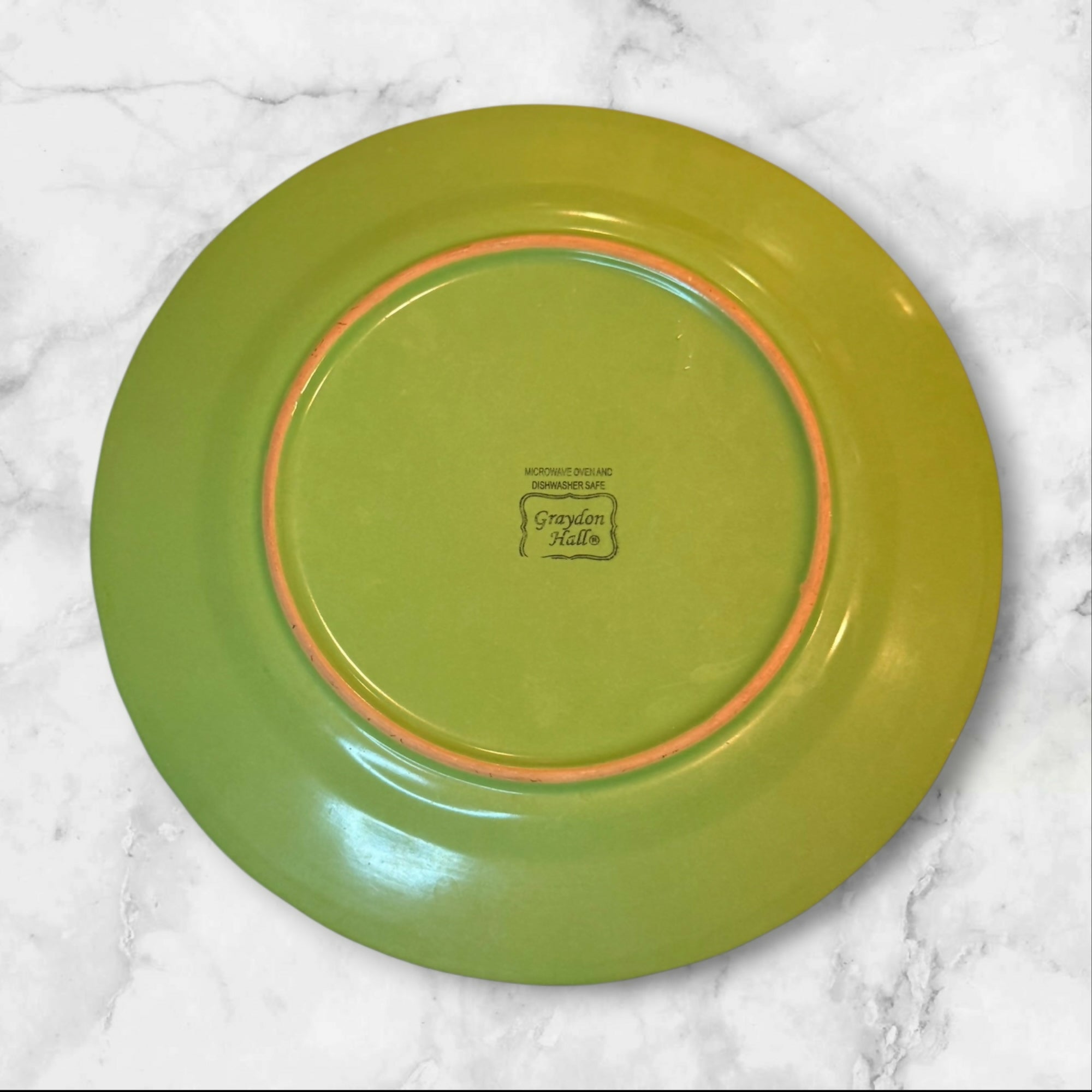 Graydon Hall Green Stoneware Dinner Plates | Set of 5 | Gently Used