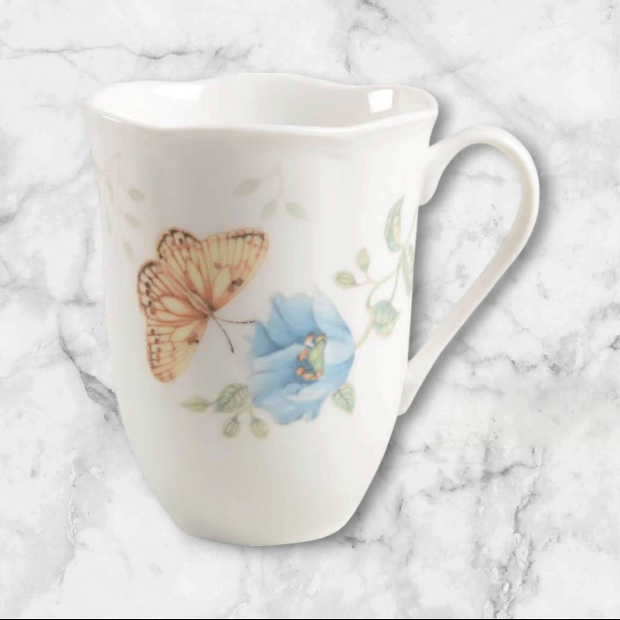 Lenox Butterfly Meadow Mugs Set of 6 Assorted Garden Collection | Excellent Condition
