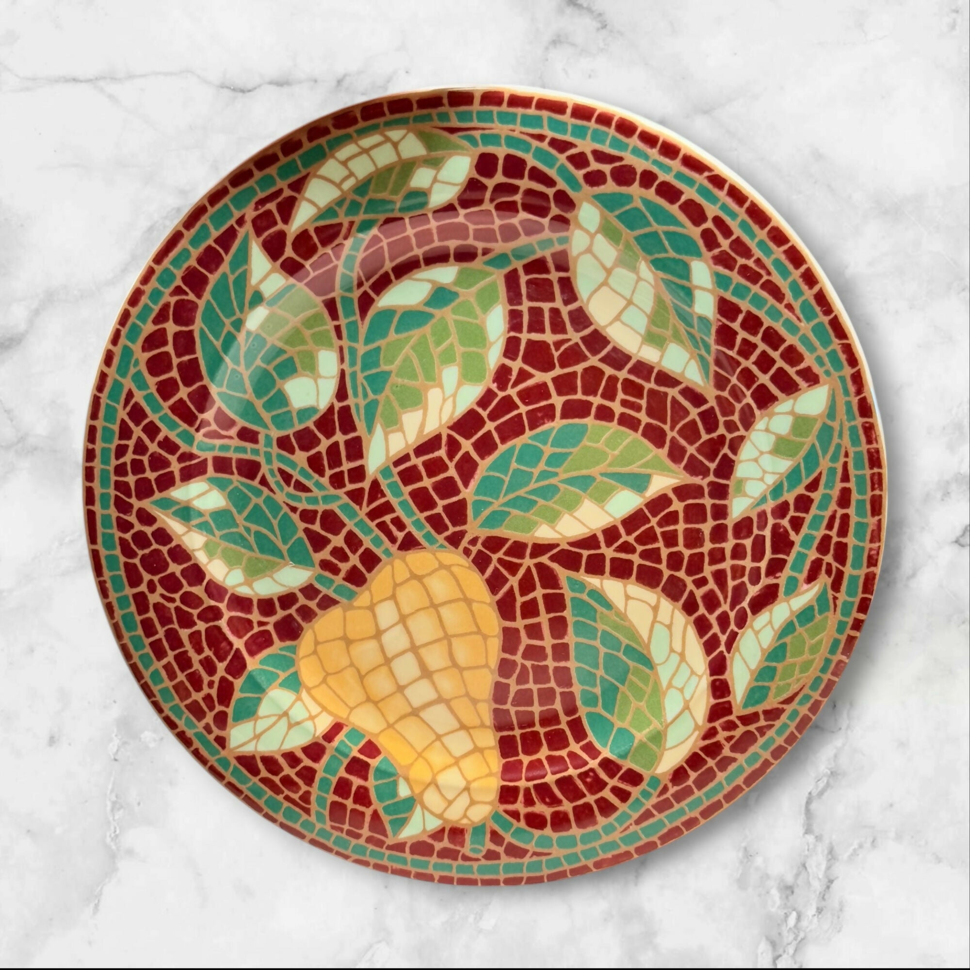 Pier 1 Imports Pier 1 Mosaic Fruit Salad Plates | Set of 4 | Excellent Condition