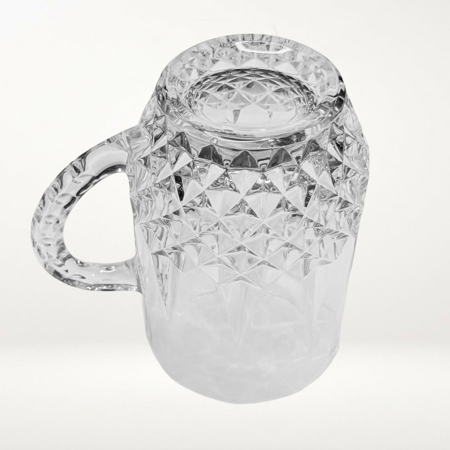 Vintage Lead Crystal Cut Glass Mug | Heavy Barware | Great Condition