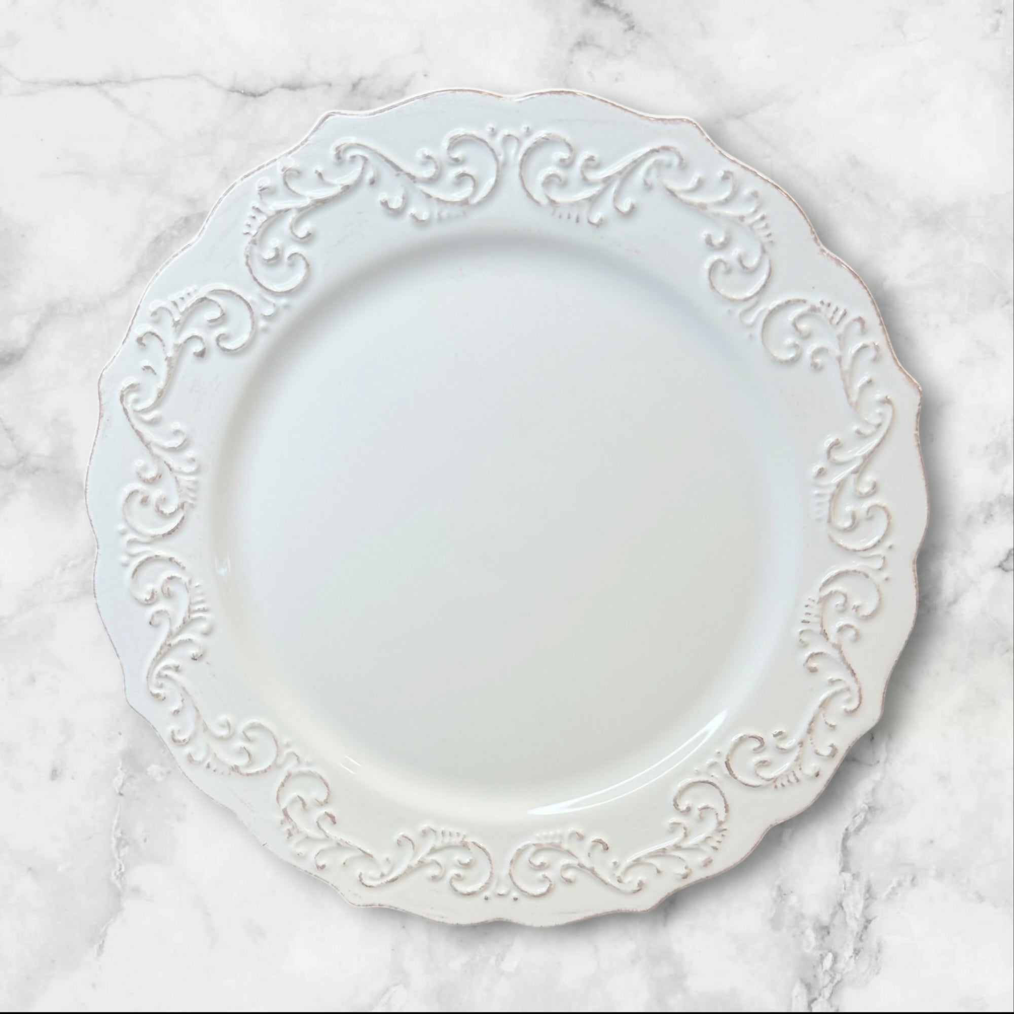 Pier 1 Antique Scroll Salad Plates | Set of 4 | Excellent Condition