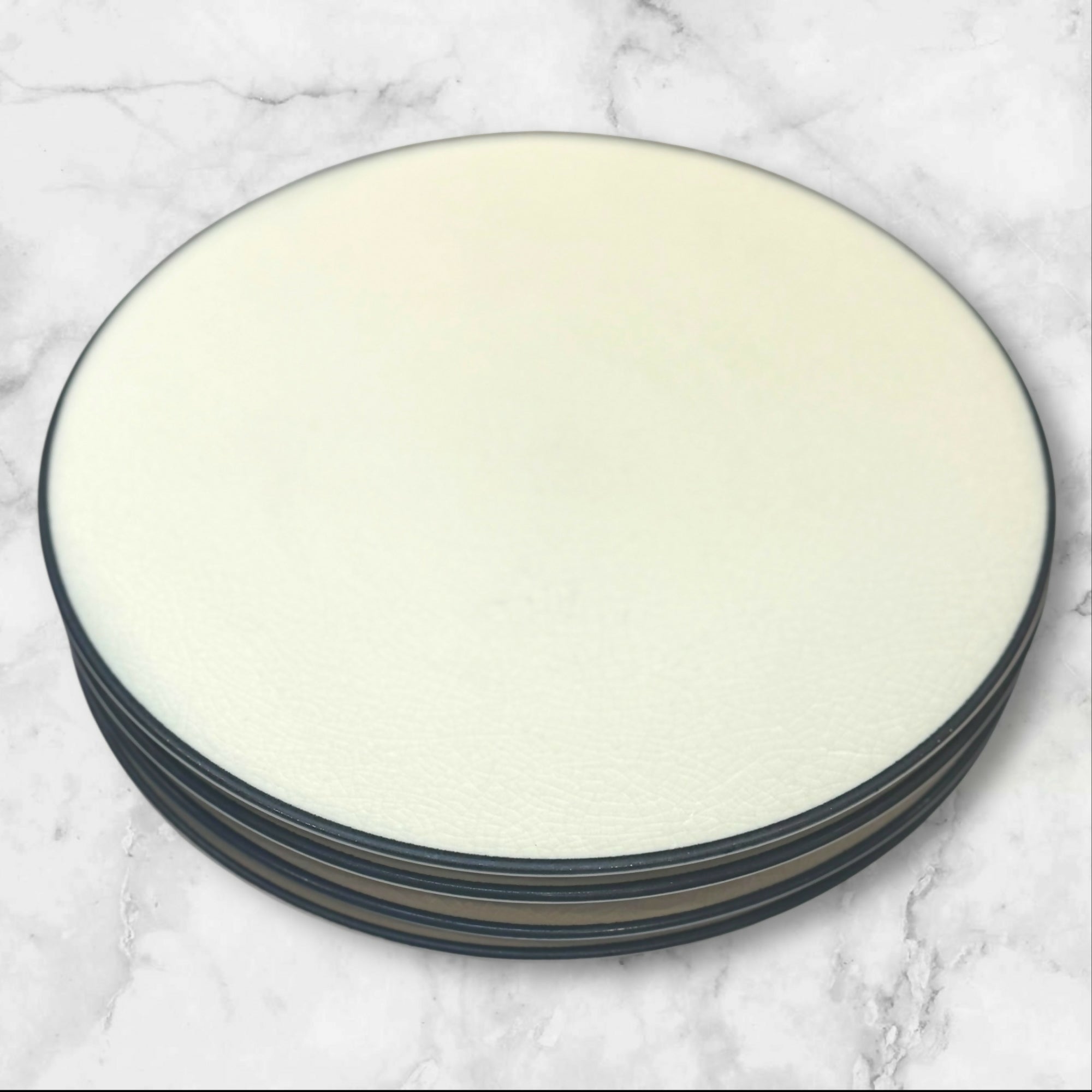 Crate & Barrel Kita Dinner Plates | Crackle Glaze | Set of 4 | Good Condition