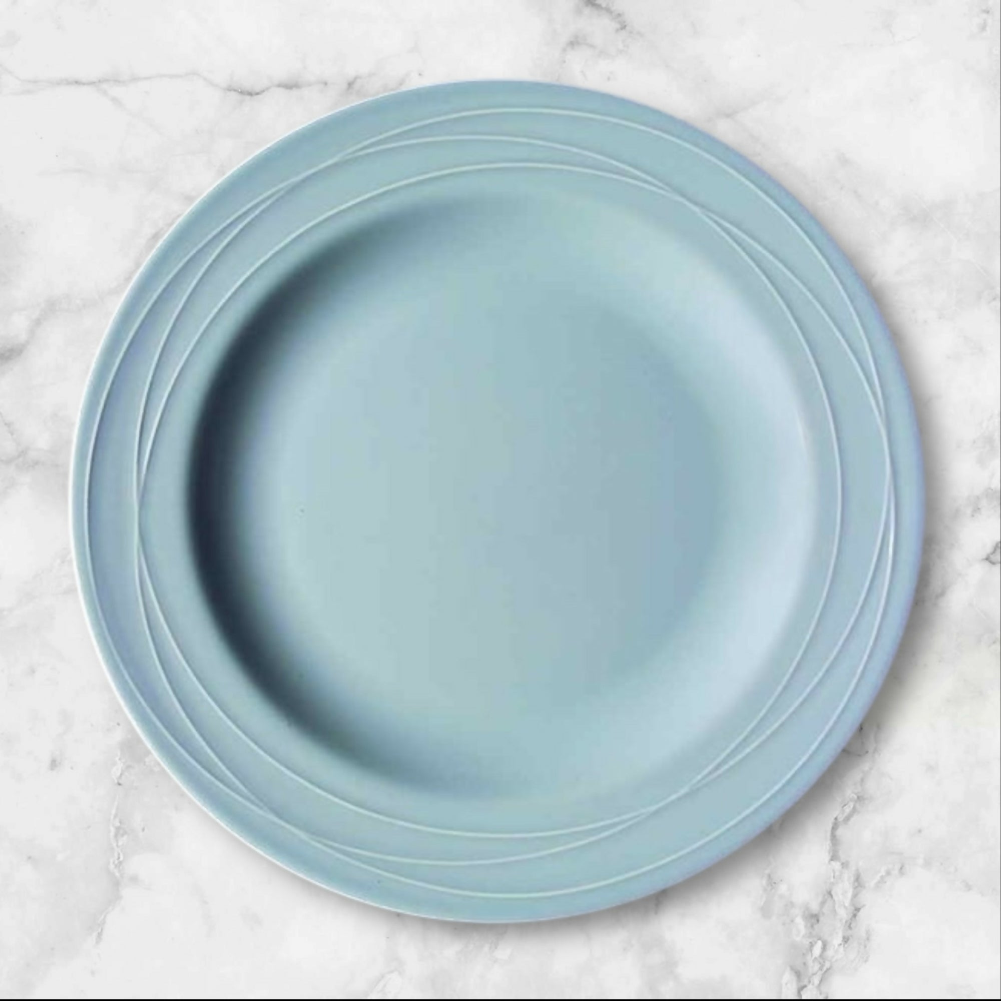 Pottery Barn Spiral Light Blue Dinner Plates | Set of 2 | Excellent Condition X