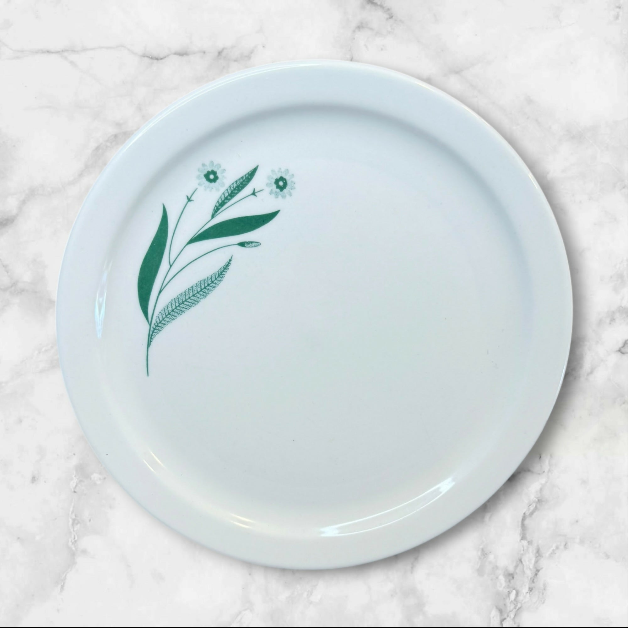 Homer Laughlin Green Field Salad Plates Set of 4 Floral | Gently Used