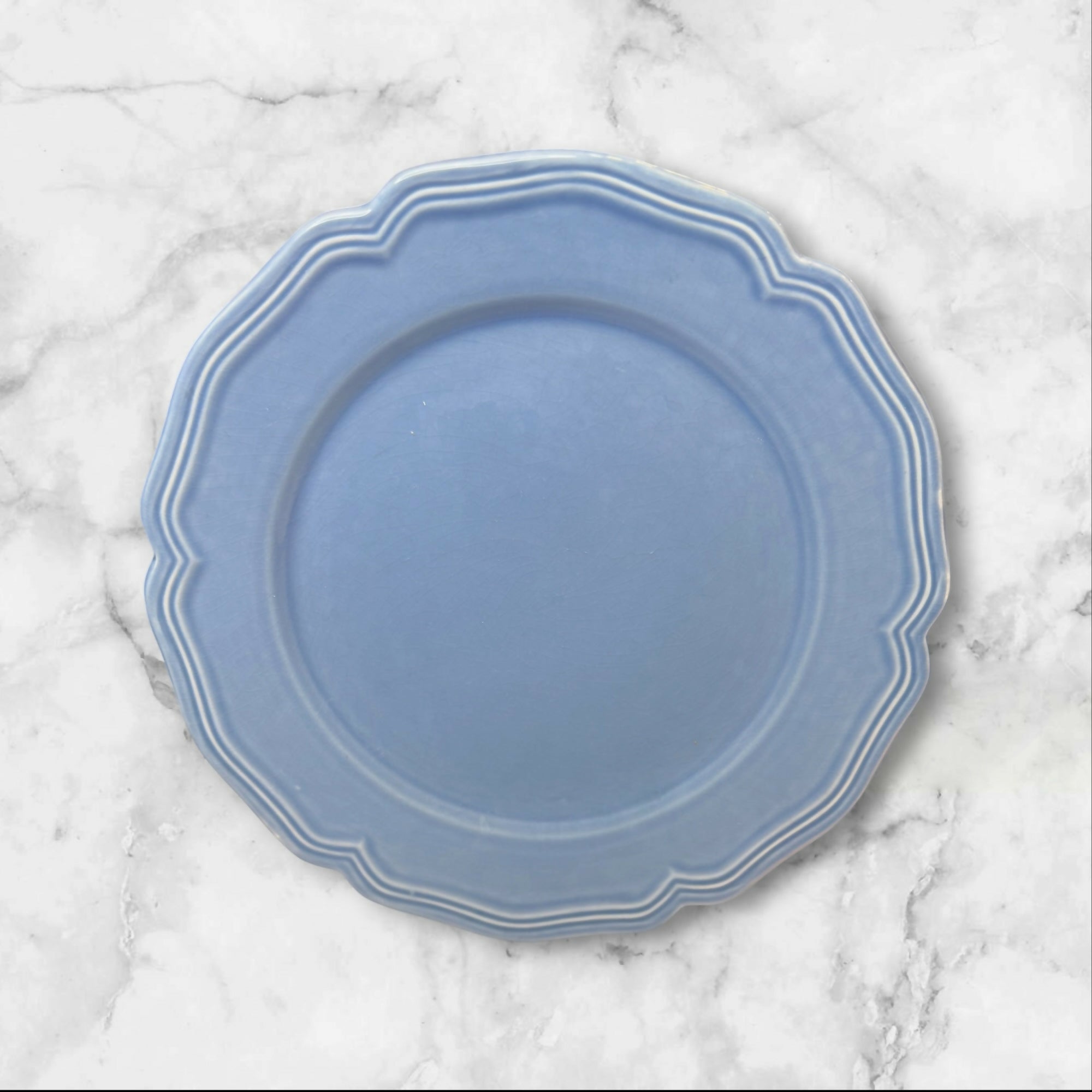 Williams Sonoma Baroque Light Blue Dinner Plates | Set of 4 | Good Condition