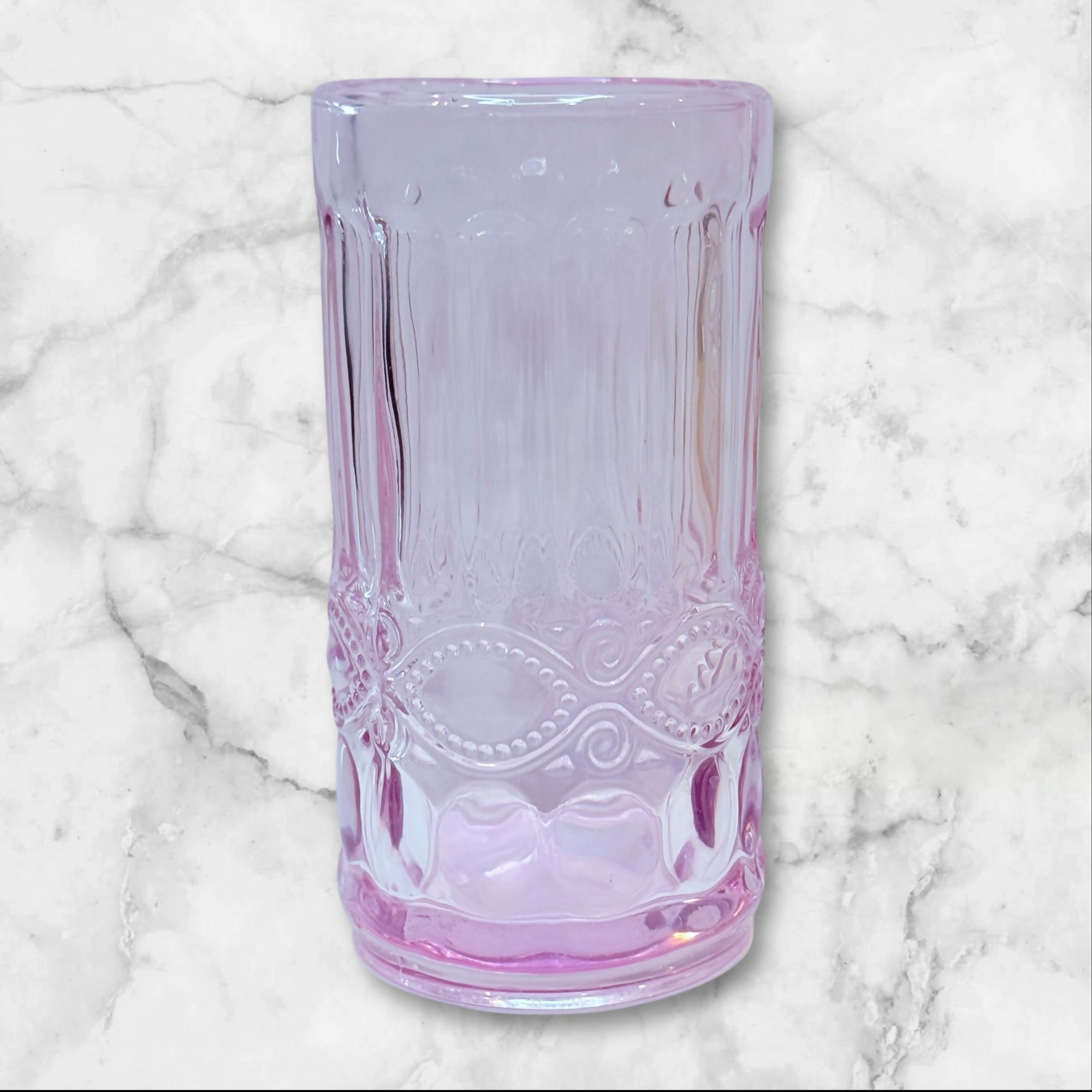 Pier 1 Vintage Pink Iridescent Highball Glasses | Set of 2 | Excellent Condition