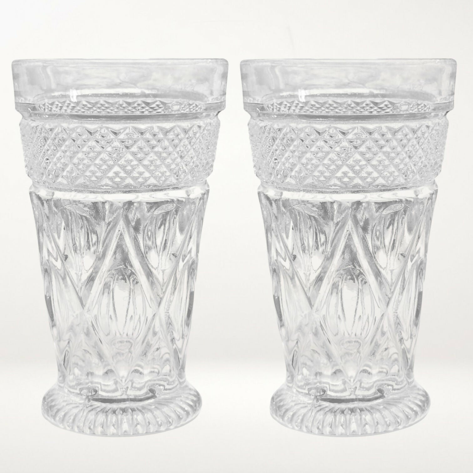 Imperial Glass Cape Cod Clear Juice Glasses | Set of 2 | Excellent Condition