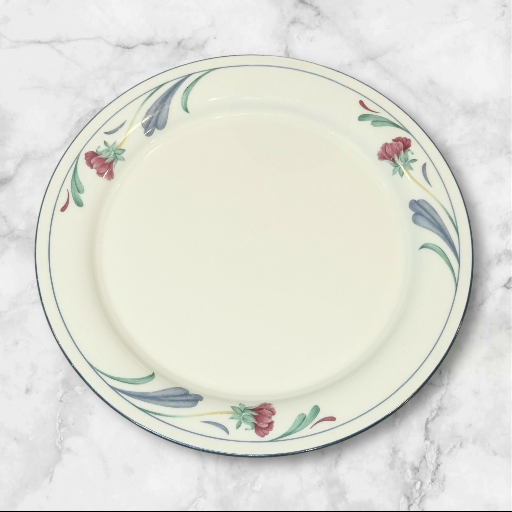 Lenox Poppies on Blue Dinner Plates | Discontinued | Set of 4 | Excellent Condition