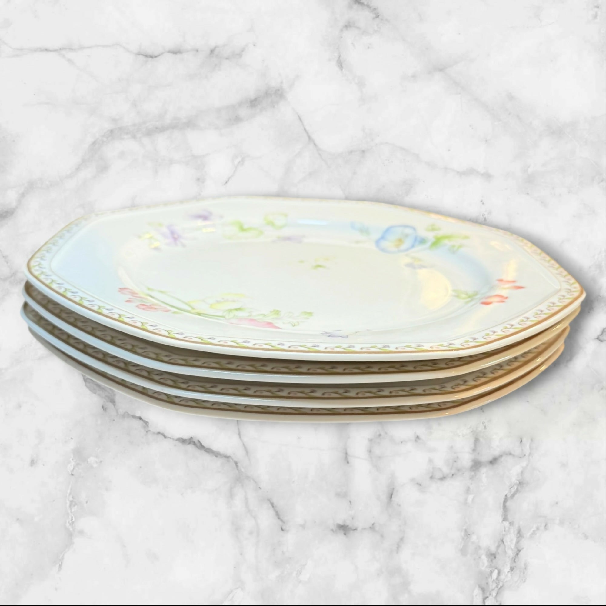 Christopher Stuart Bonaire Dinner Plates Set of 4 | Floral China | Gently Used