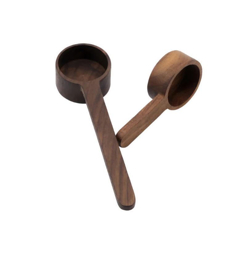 Anygleam Natural Wood 2pcs Wooden Coffee Measuring Spoon Kitchen Tableware