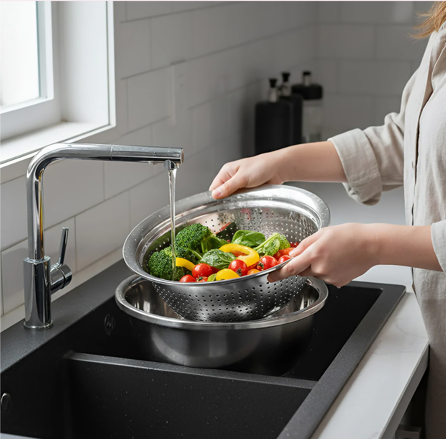 Anygleam Silver Stainless Steel Food Slicer – Multi-Function Kitchen Tool for Effortless Fruit & Vegetable Prep