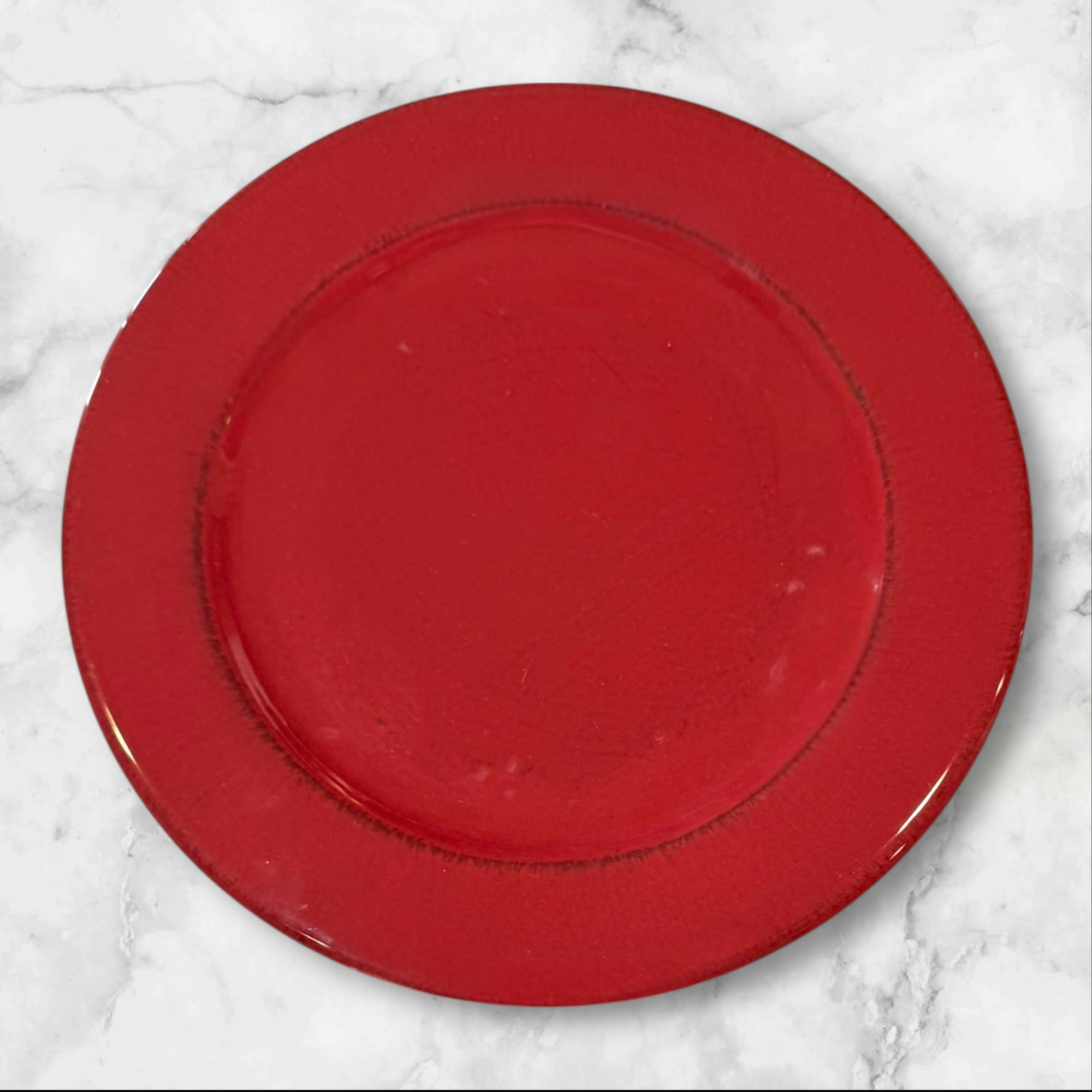 Pier 1 Toscana Burgundy Salad Plates | Set of 4 | Italian Stoneware | Good