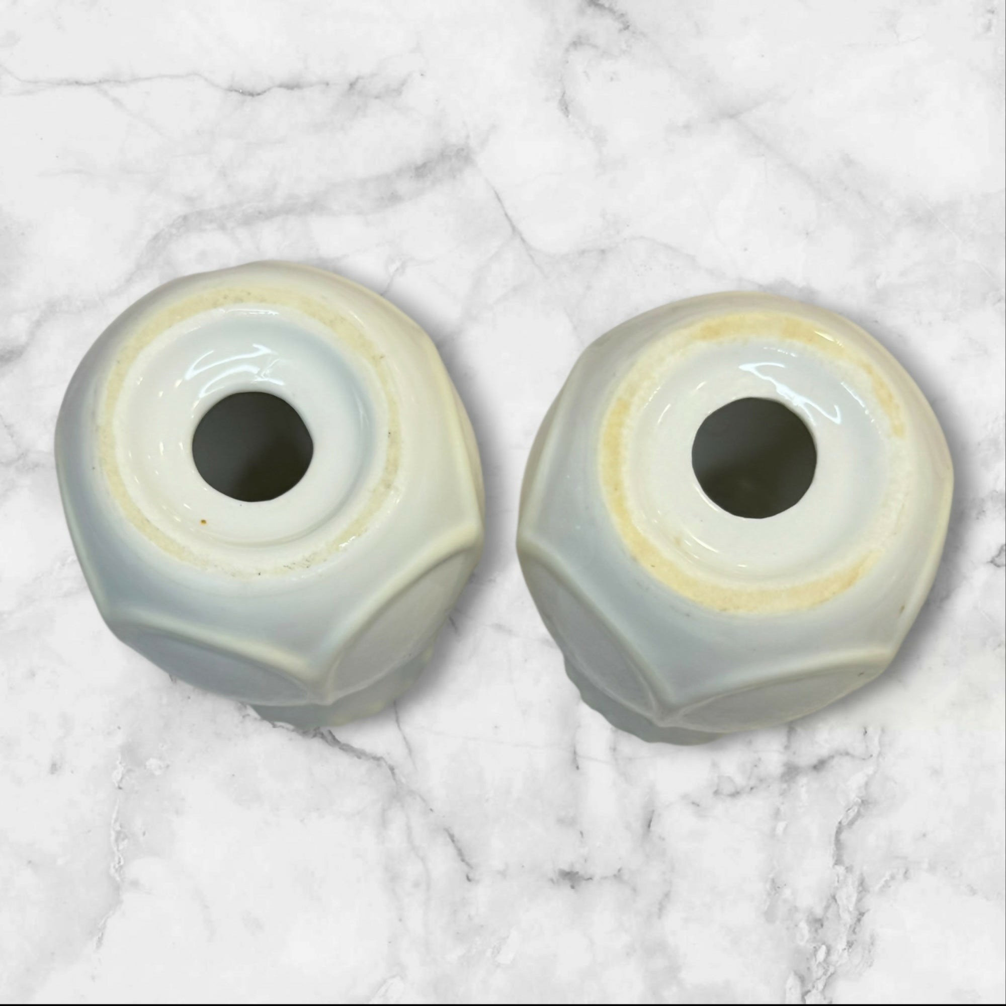 Princess House Pavillion Salt & Pepper Shakers Set | White | Excellent Condition