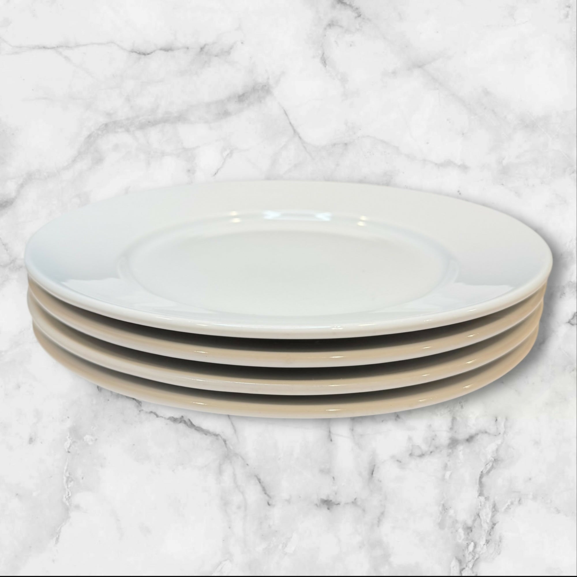 Crate & Barrel Classic White Poland Plates Set of 4 | Great Condition