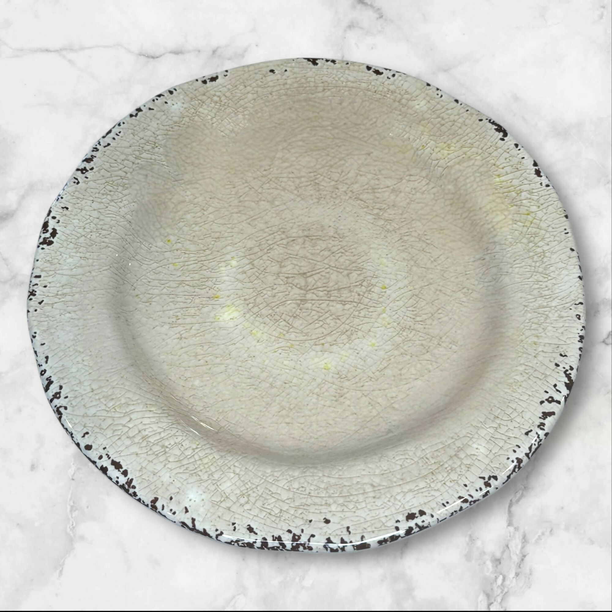 Pier 1 Carmelo Melamine Salad Plates | Set of 4 | Used | Rustic Speckled Design