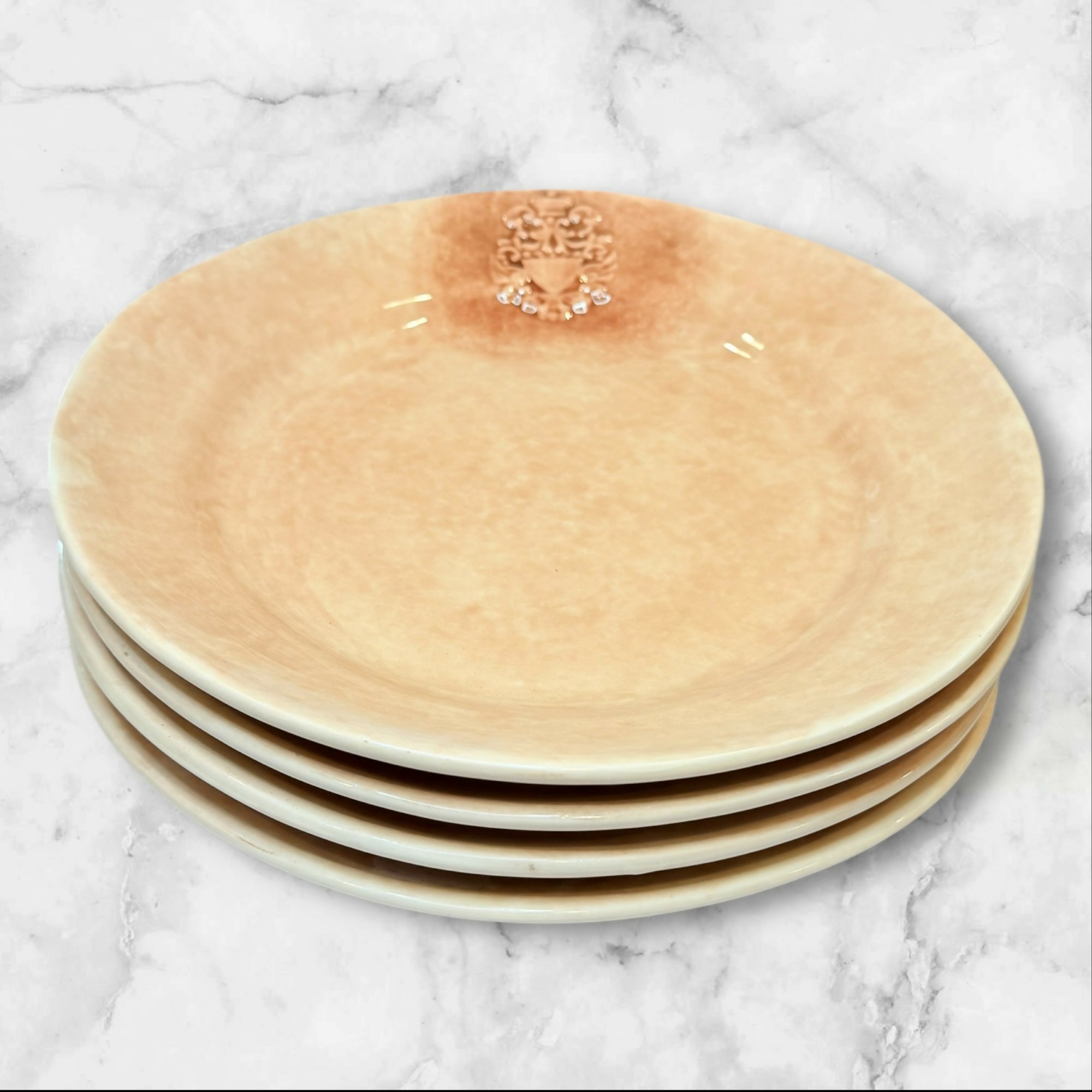 Caff Ceramiche Crest Dinner Plates Italy | Set of 4 | Excellent Condition