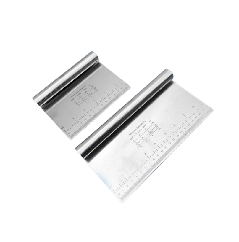 Anygleam Scraper Cutter Stainless Steel Perforated Pastry Cake Baking Tools