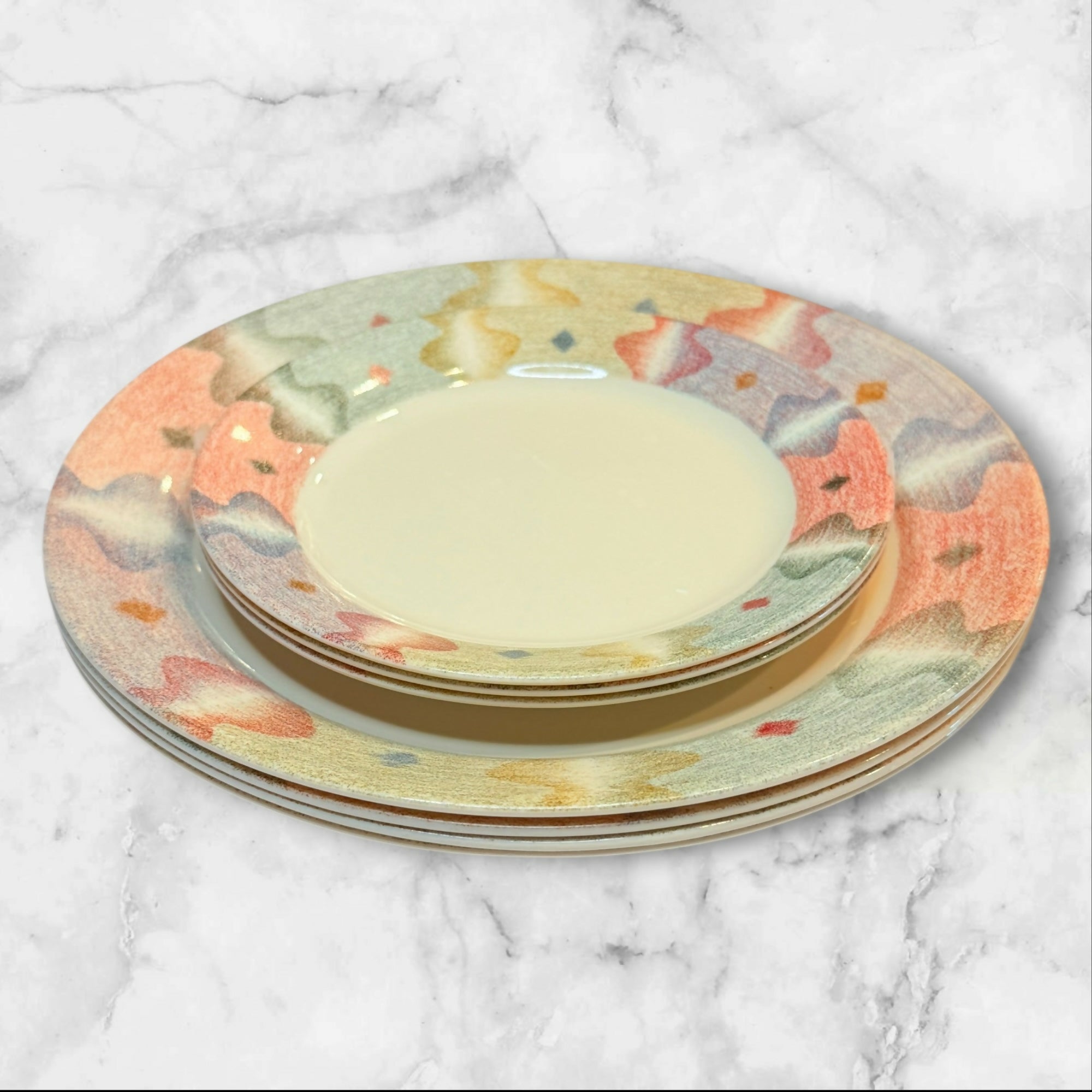 Corelle Mirage Dinner & Salad Plates Set of 7 | Discontinued | Great Condition