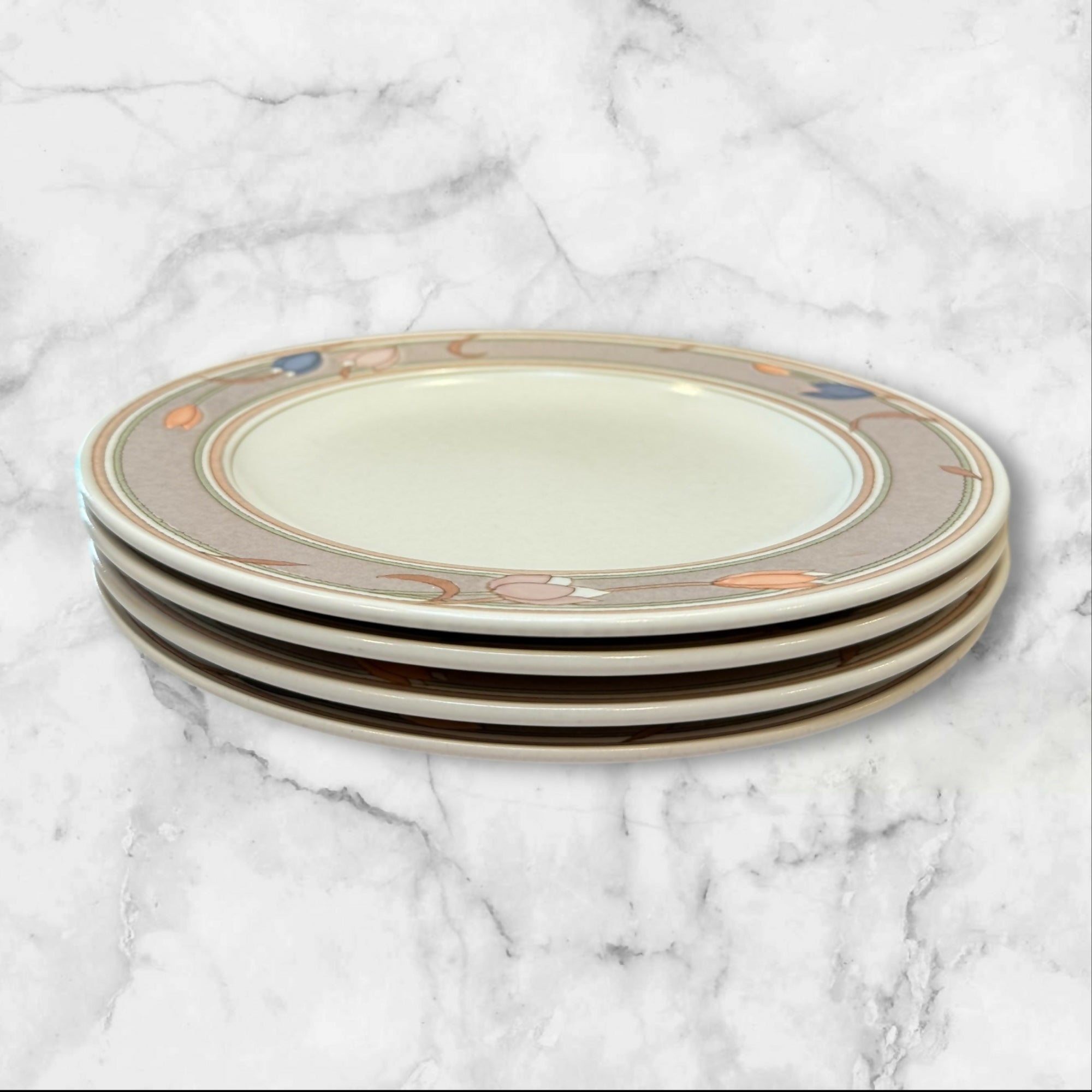 Mikasa Meadow Sun Floral Dinner Plates | Set of 4 | Great Condition