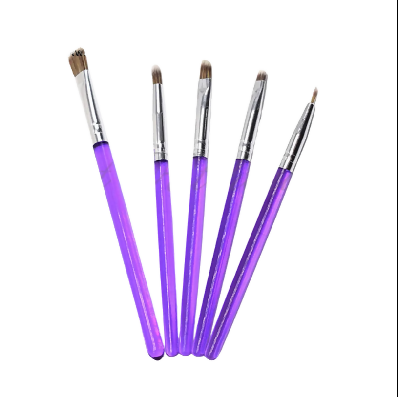 Anygleam Cake Brush Purple 5PCS Set Pastry Baking Confectionery Tools