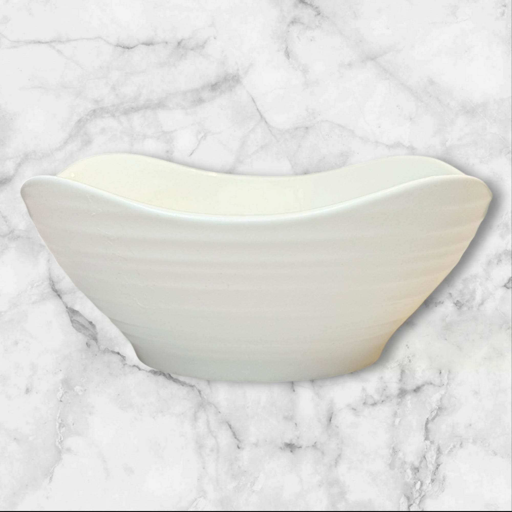 Mikasa Swirl Square Graphite & White Bowls | Set of 6 | Great Condition