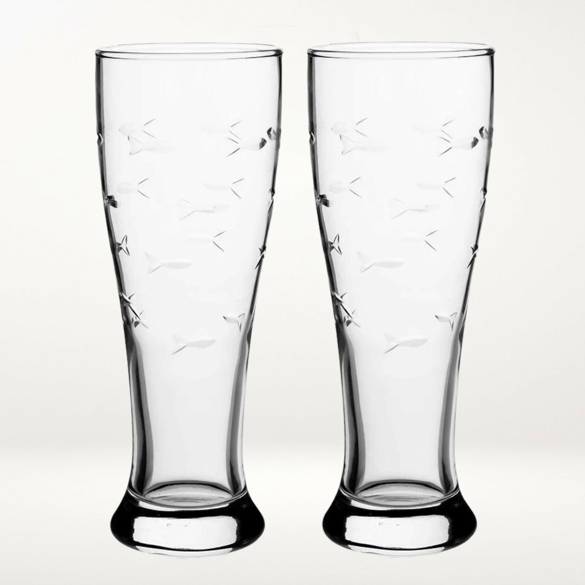 Rolf Glass School of Fish Crystal Glasses | Set of 4 | Excellent Condition