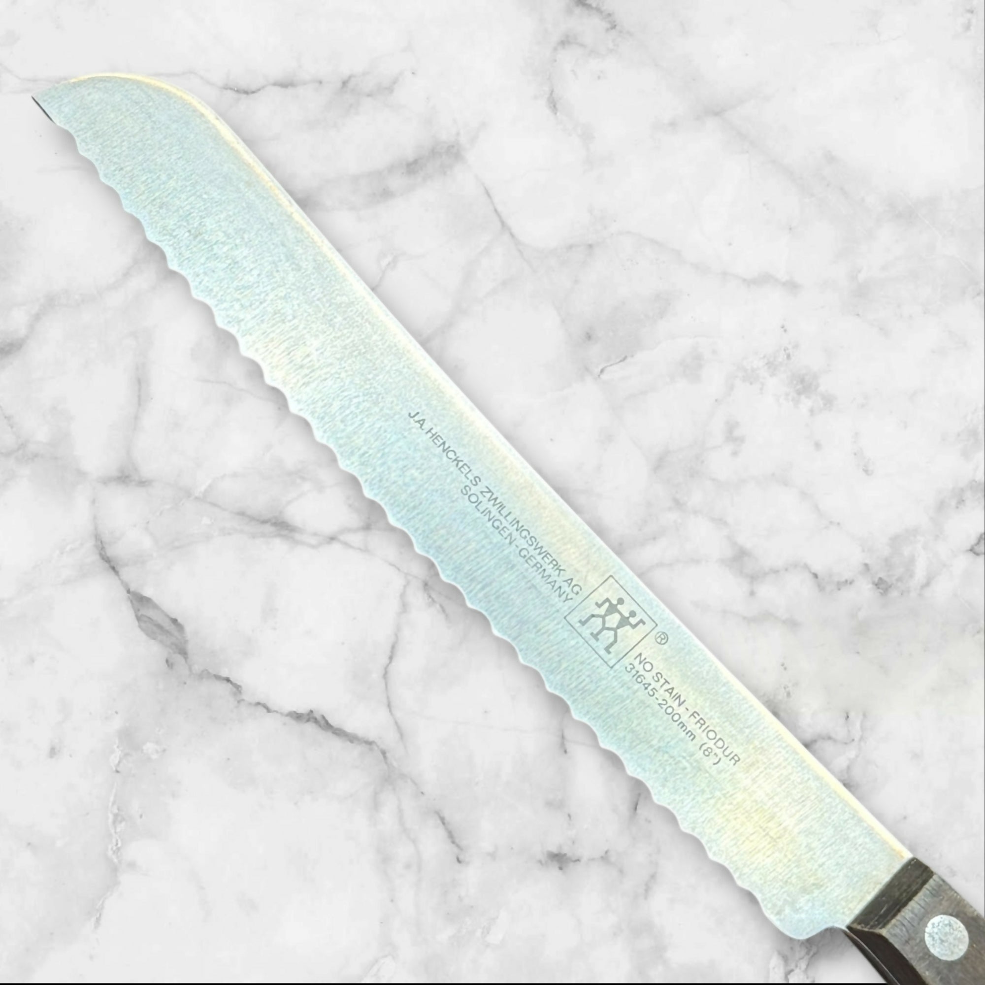 Vintage Henckels Zwillingswerk Friodur Bread Knife | 8” Blade | Germany