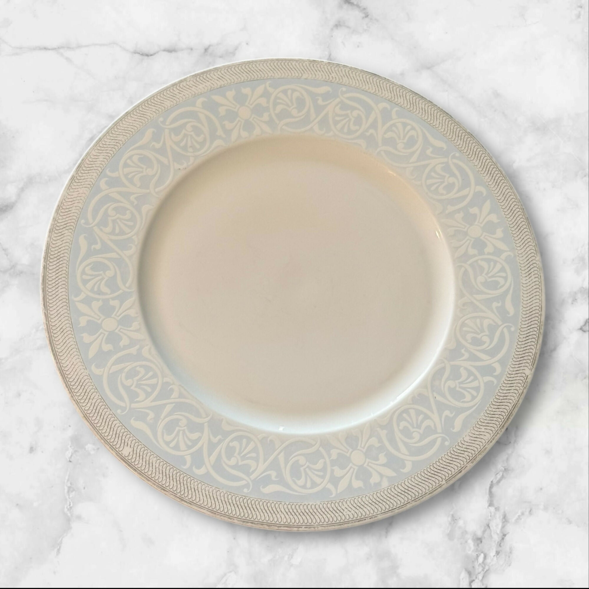 WhitePeony Fine Bone China Dinner Plates 10.75” | Set of 9 | Gently Used