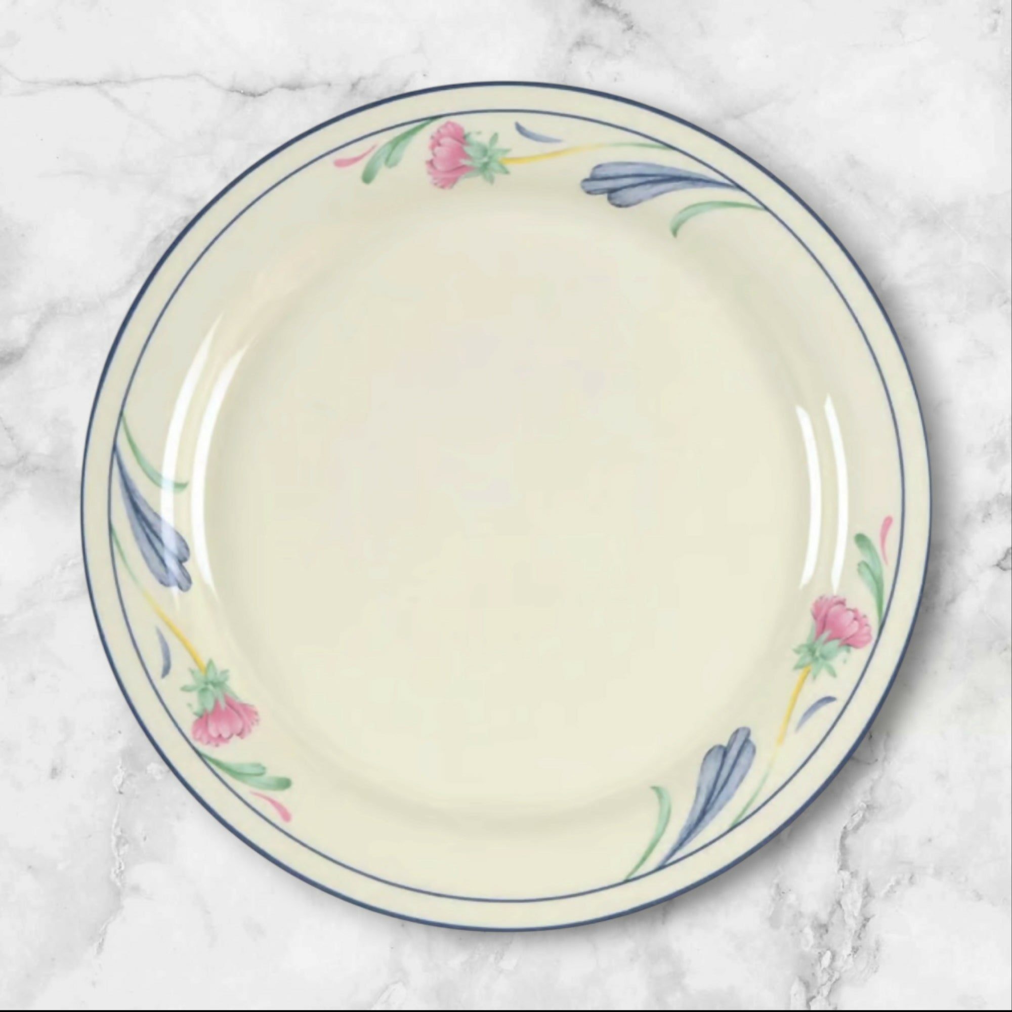 Lenox Poppies on Blue Dinner & Salad Plates | Set of 10 | Great Condition