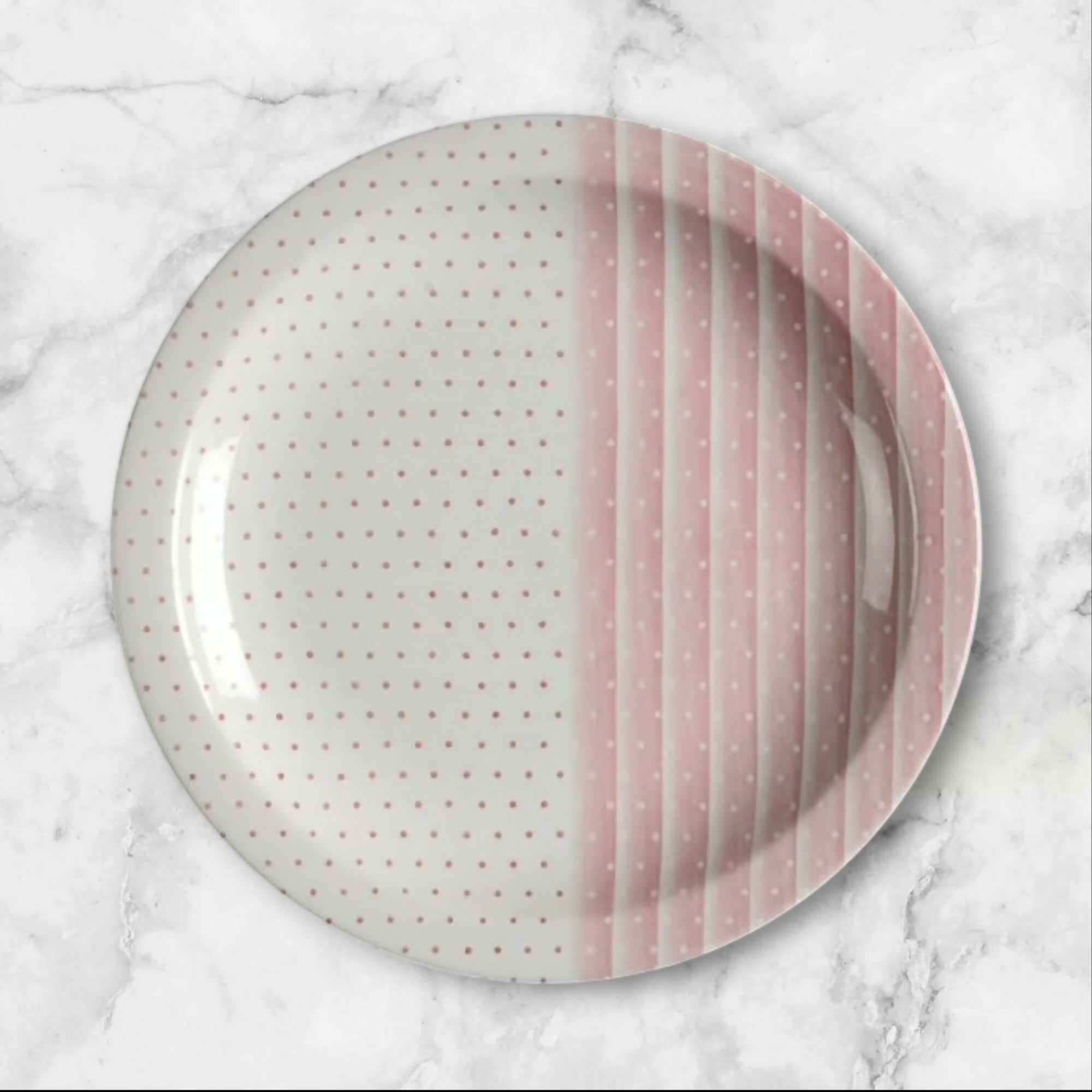 Churchill Pink & Grey Shades Dinner Plates Set of 4 | England | Excellent
