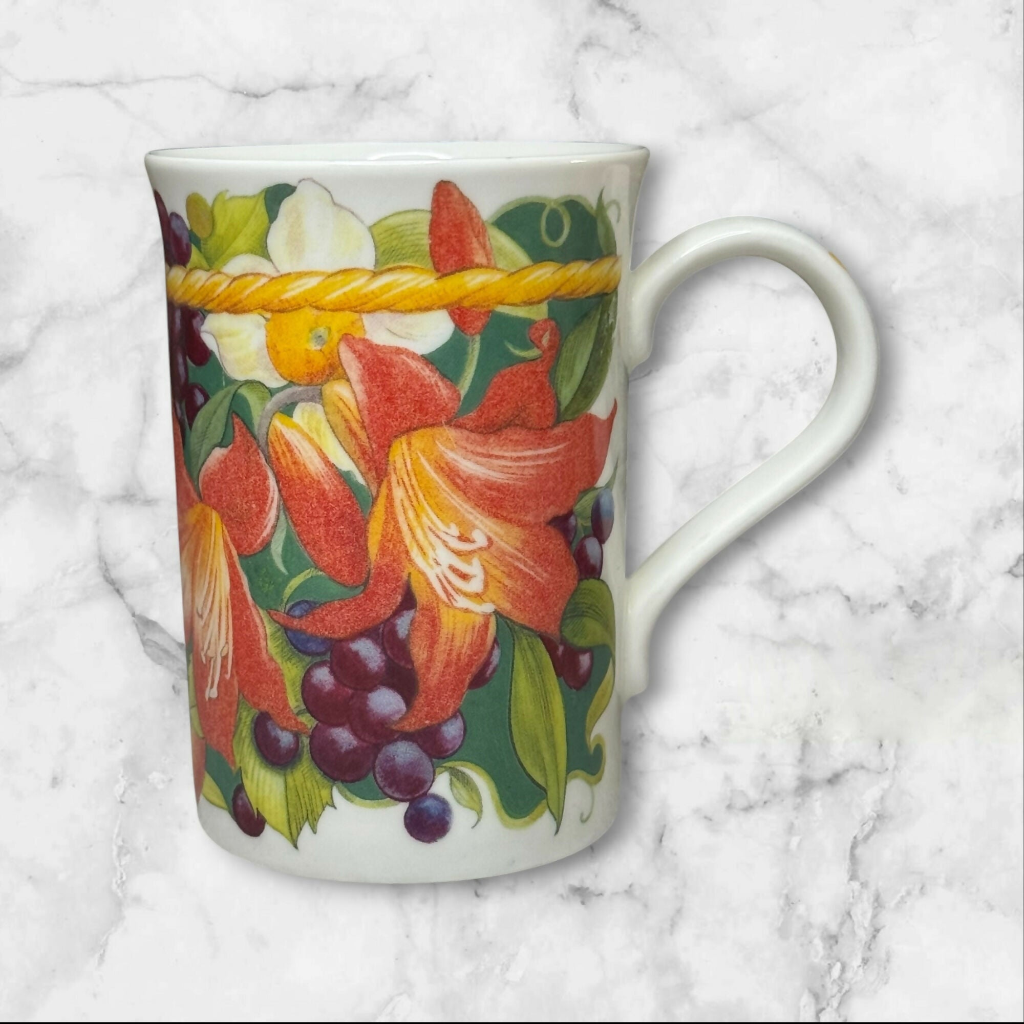 Kingsbury Secret Garden Fine Bone China Mugs Set of 2 | England | Gently Used