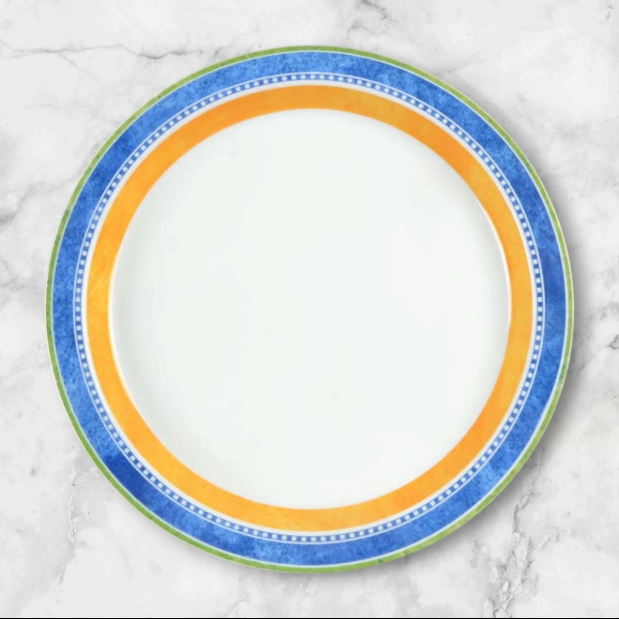Dansk Kobenhavn Dinner Plates Set of 4 Blue Yellow | Excellent Condition