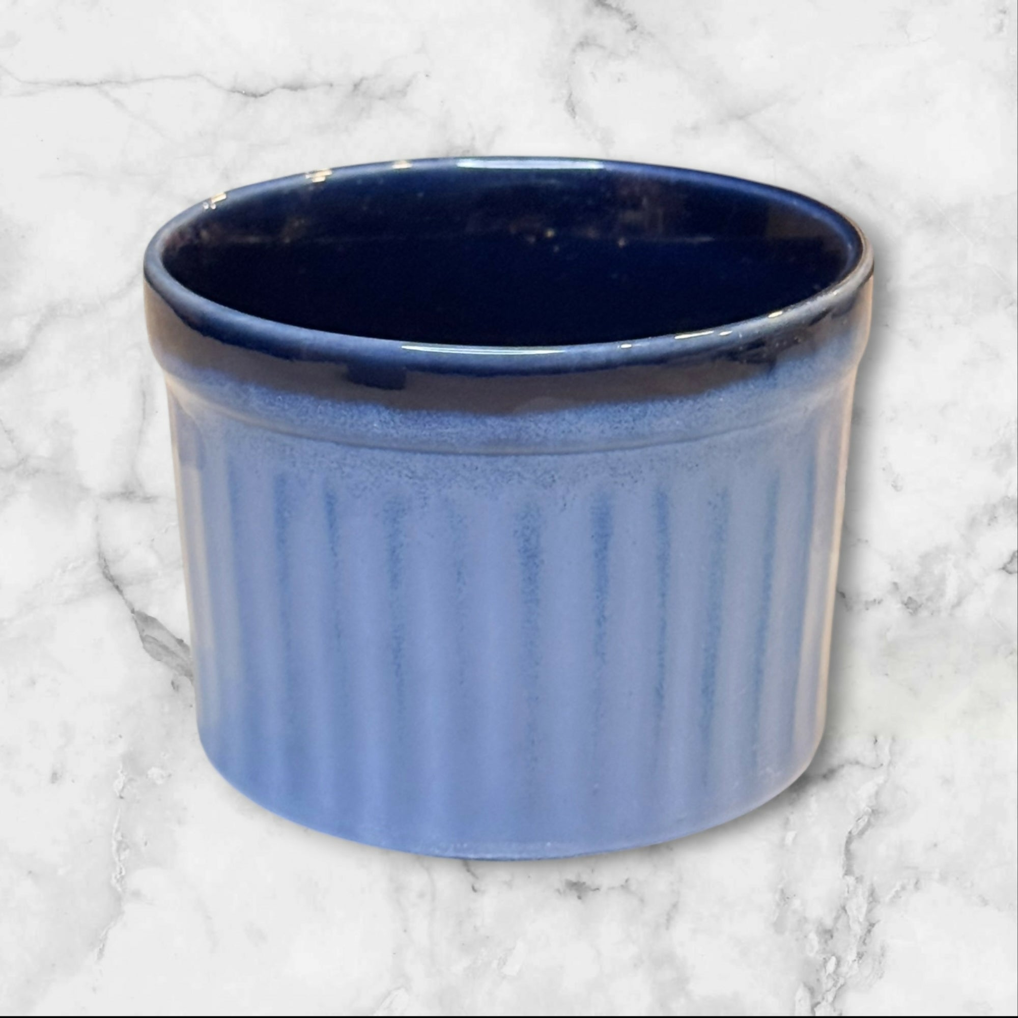 Sango Nova Blue Ramekins Set of 2 | Stoneware Bakeware | Excellent Used