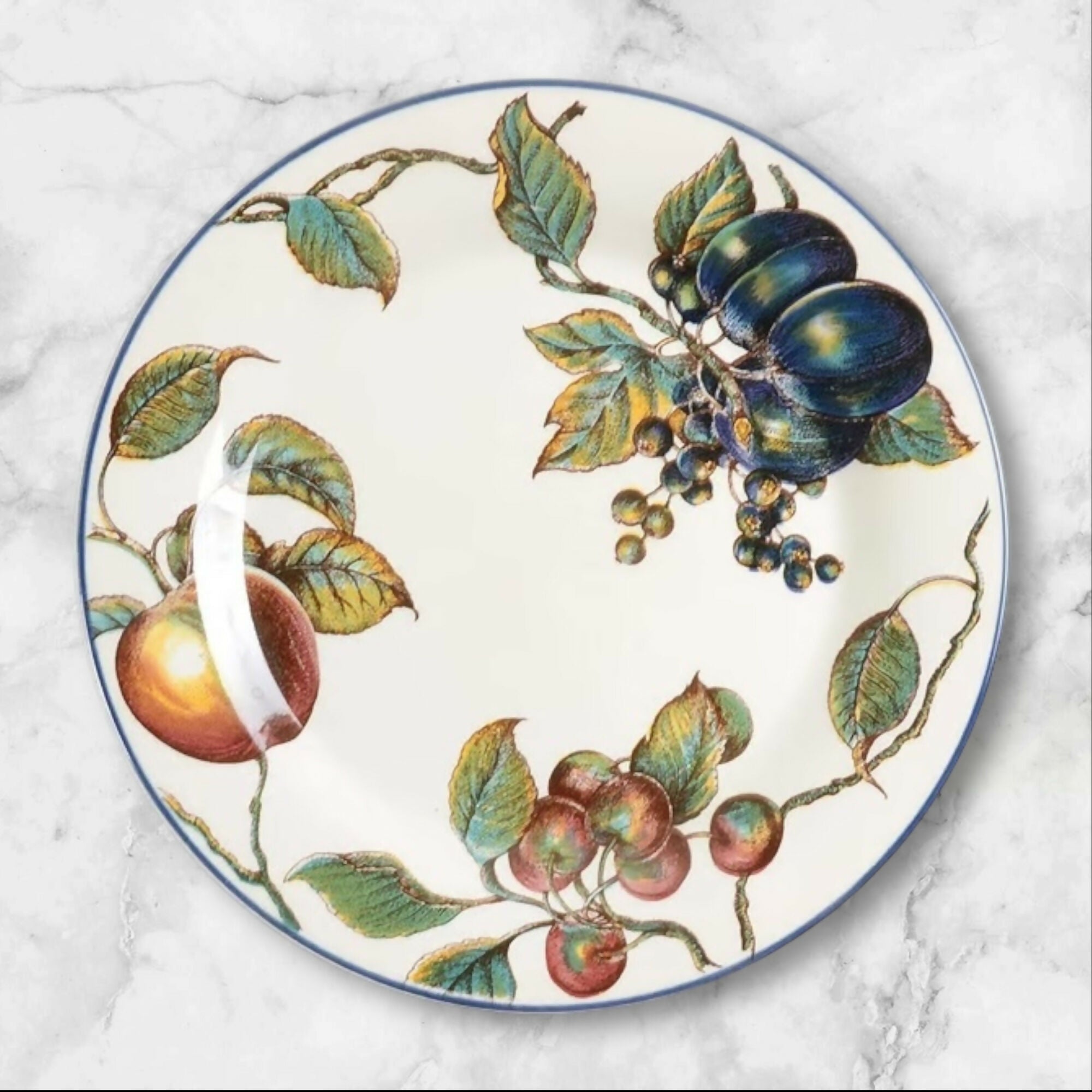 Pier 1 Macintosh Earthenware Dinner Plates & Soup Bowls | Set of 8 | Excellent Condition