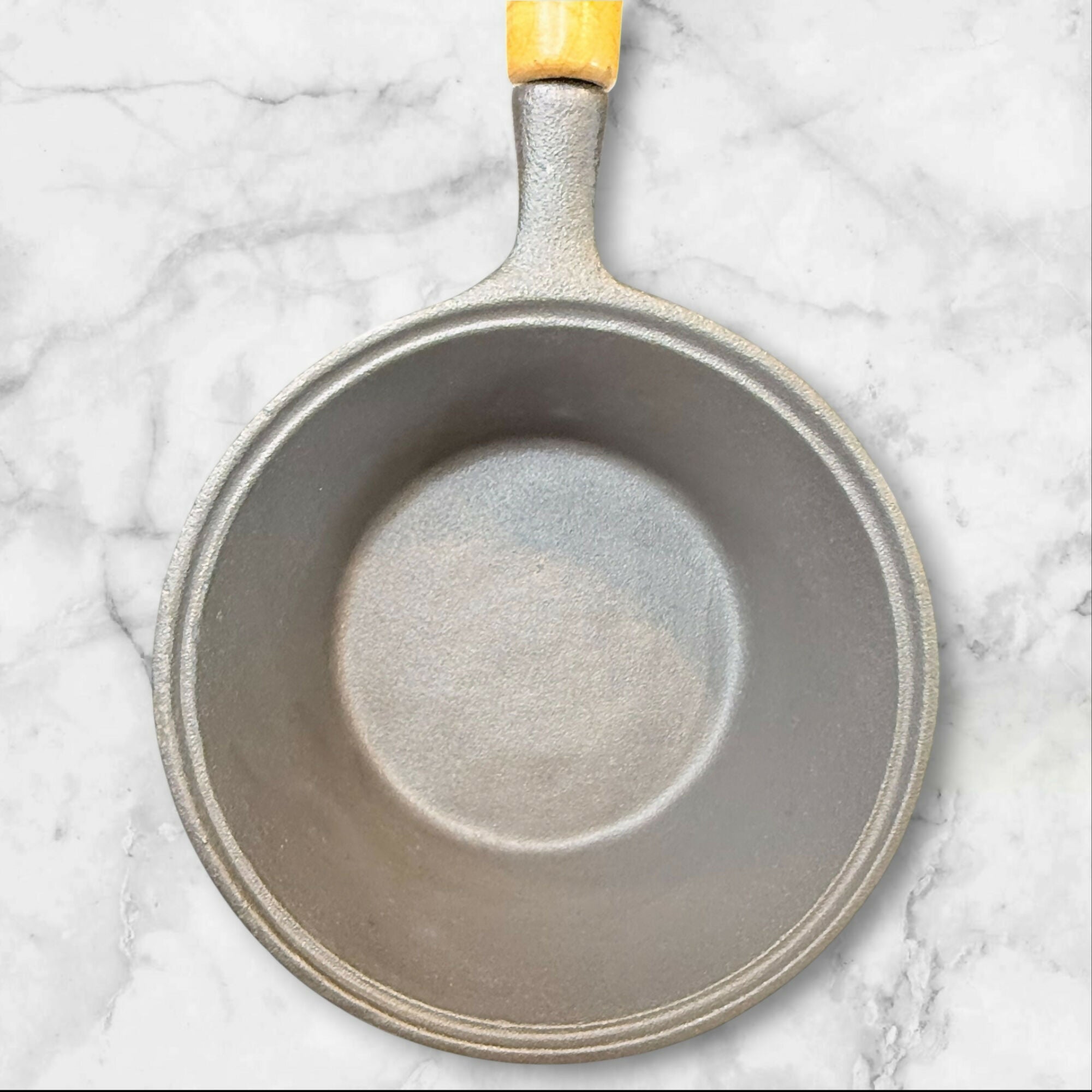 W.K.M. Cast Iron 2 Qt Sauce Pot with Wood Handle | Vintage | Excellent Condition