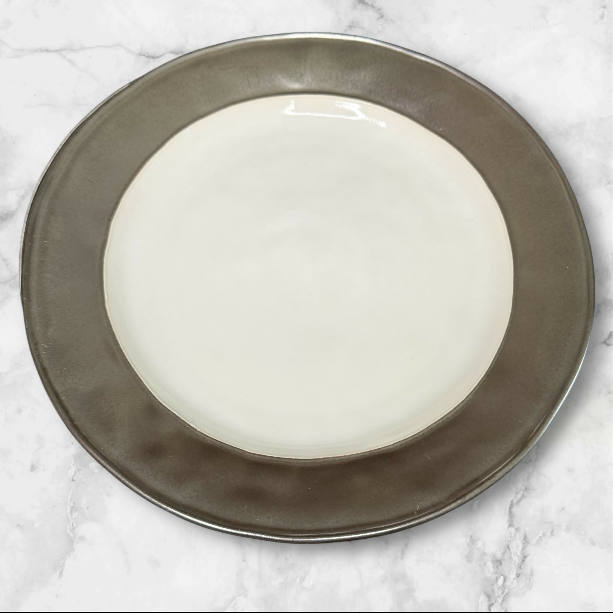 Juliska Emerson White Pewter Dinner Plates Set of 6 | Excellent Cond