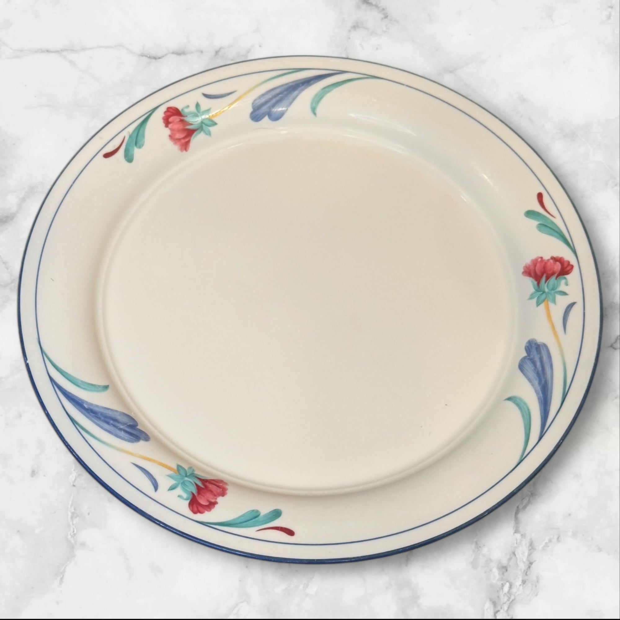 Lenox Poppies on Blue Dinner Plates | Set of 5 | Excellent Condition