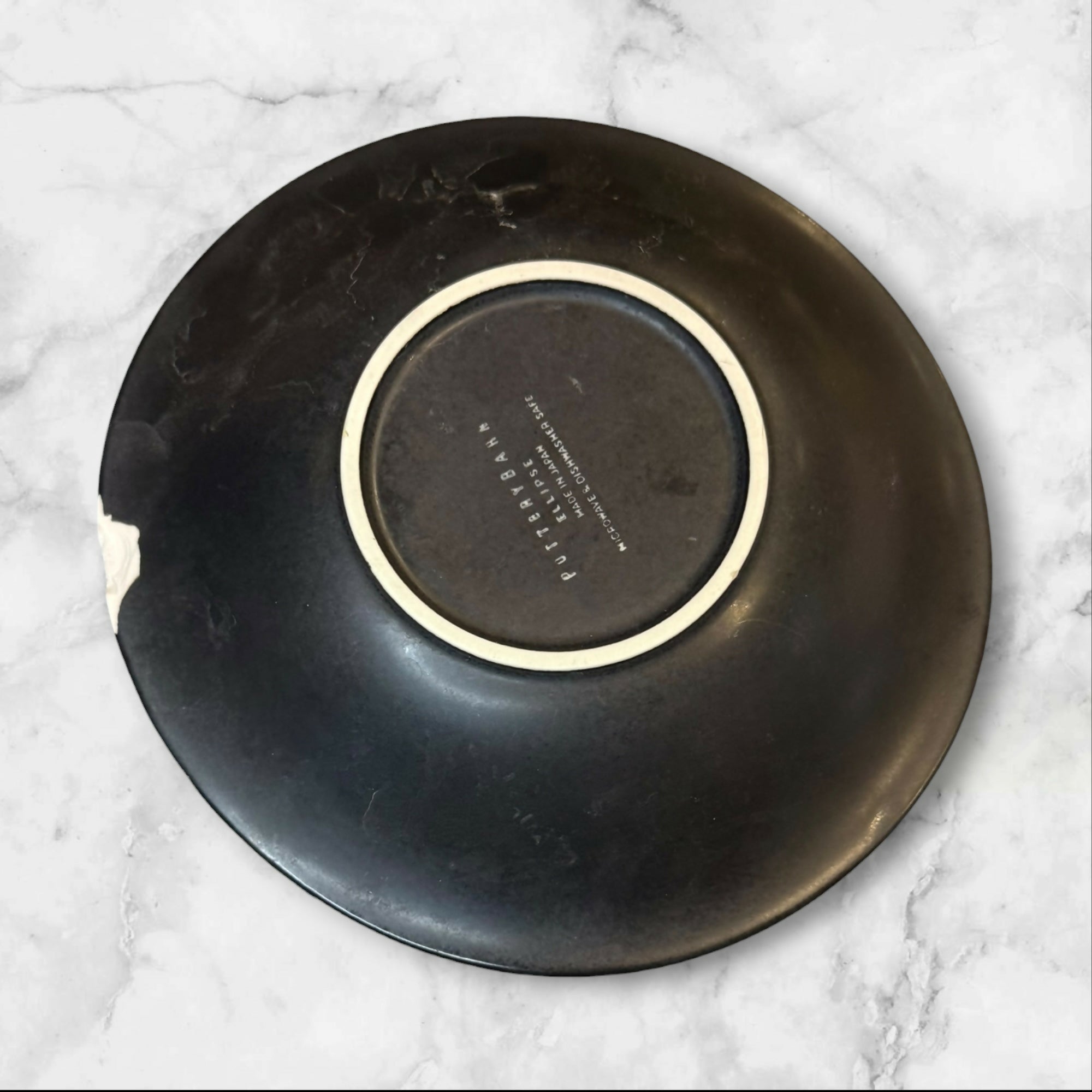 Pottery Barn Ellipse Black Coupe Soup Bowls | Set of 6 | Good Condition