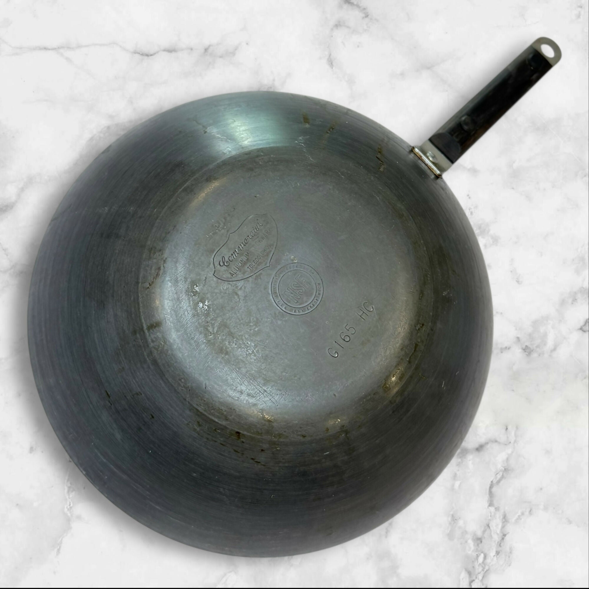 Commercial Aluminum NSF Steel Fry Pan Wok Style | Gently Used | Vintage USA
