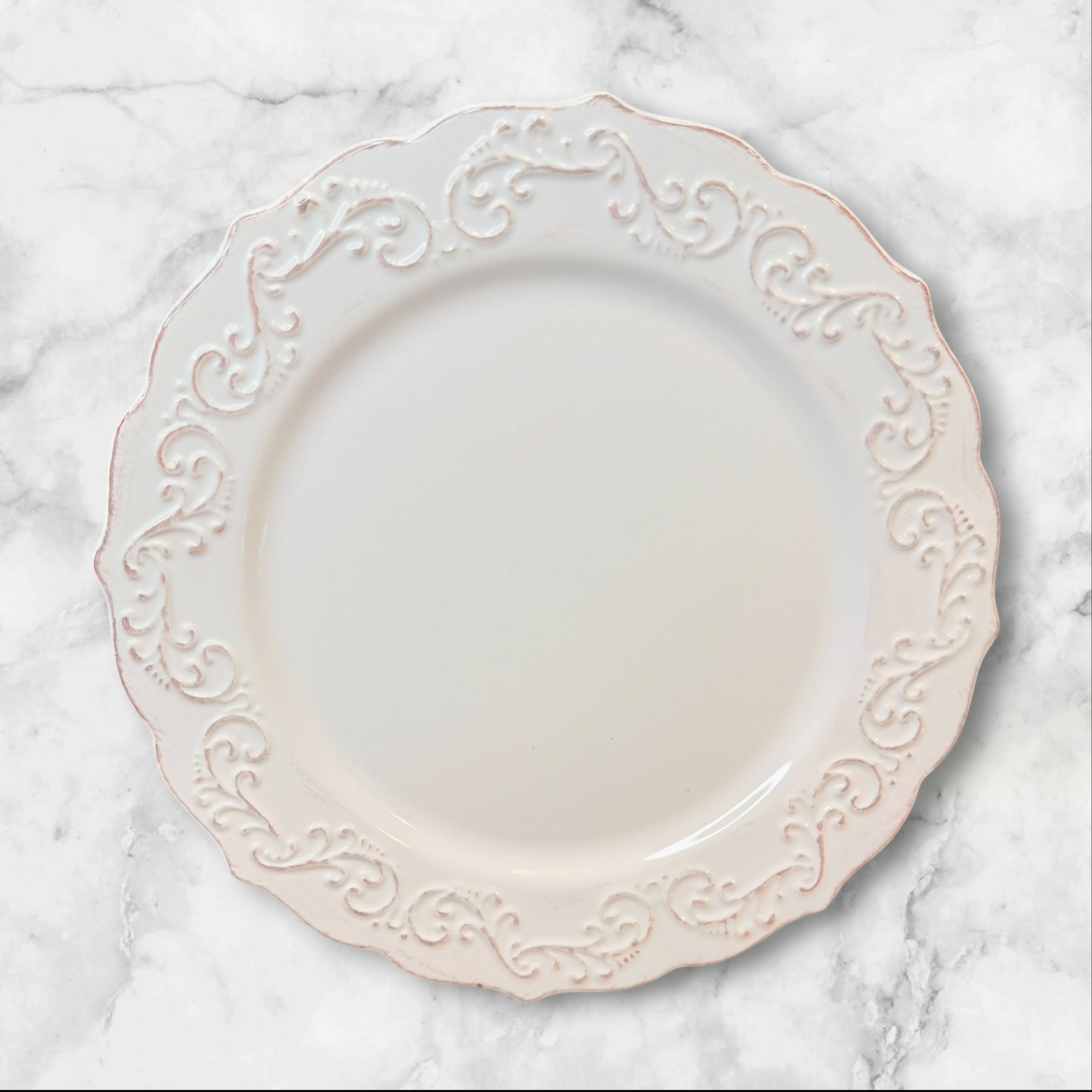 Pier 1 Antique Scroll Salad Plates | Set of 4 | Excellent Condition