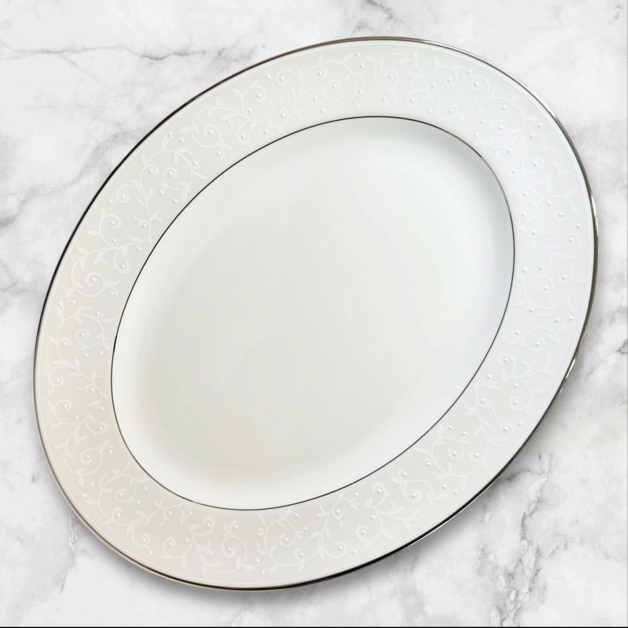 Lenox Opal Innocence Oval Serving Platter 13” | Elegant China | Excellent Condition