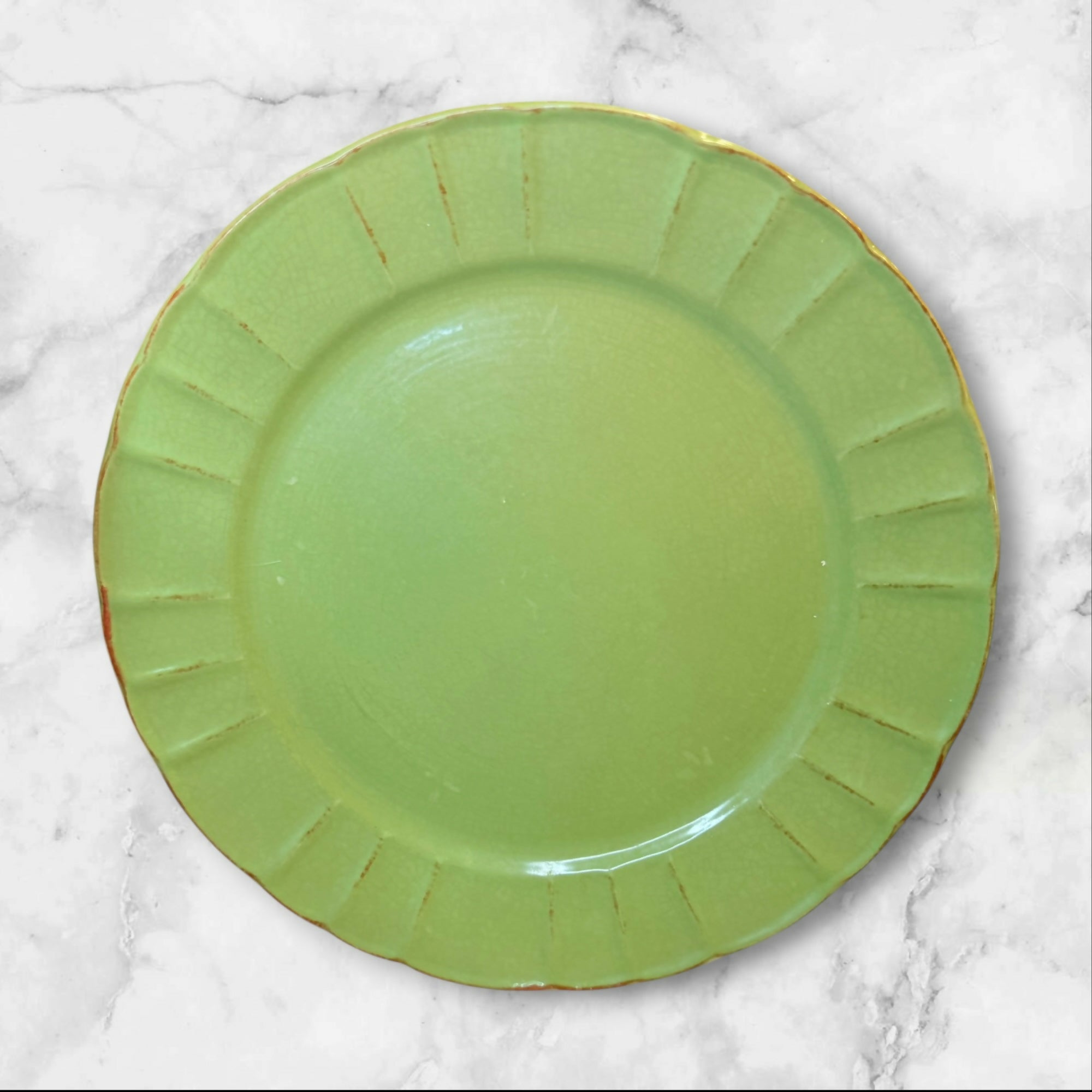 Graydon Hall Green Stoneware Dinner Plates | Set of 5 | Gently Used