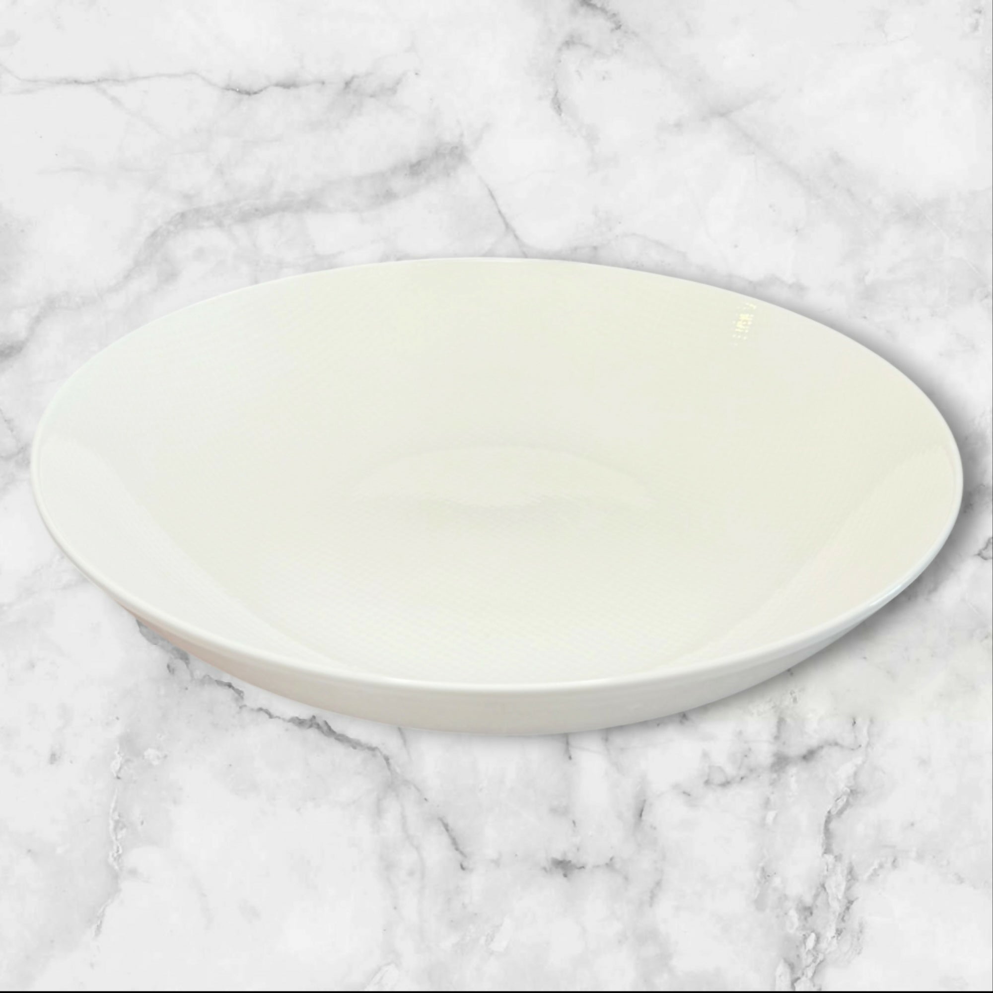 Crate & Barrel Nikko Reflections White Serving Bowl | Rare | Excellent