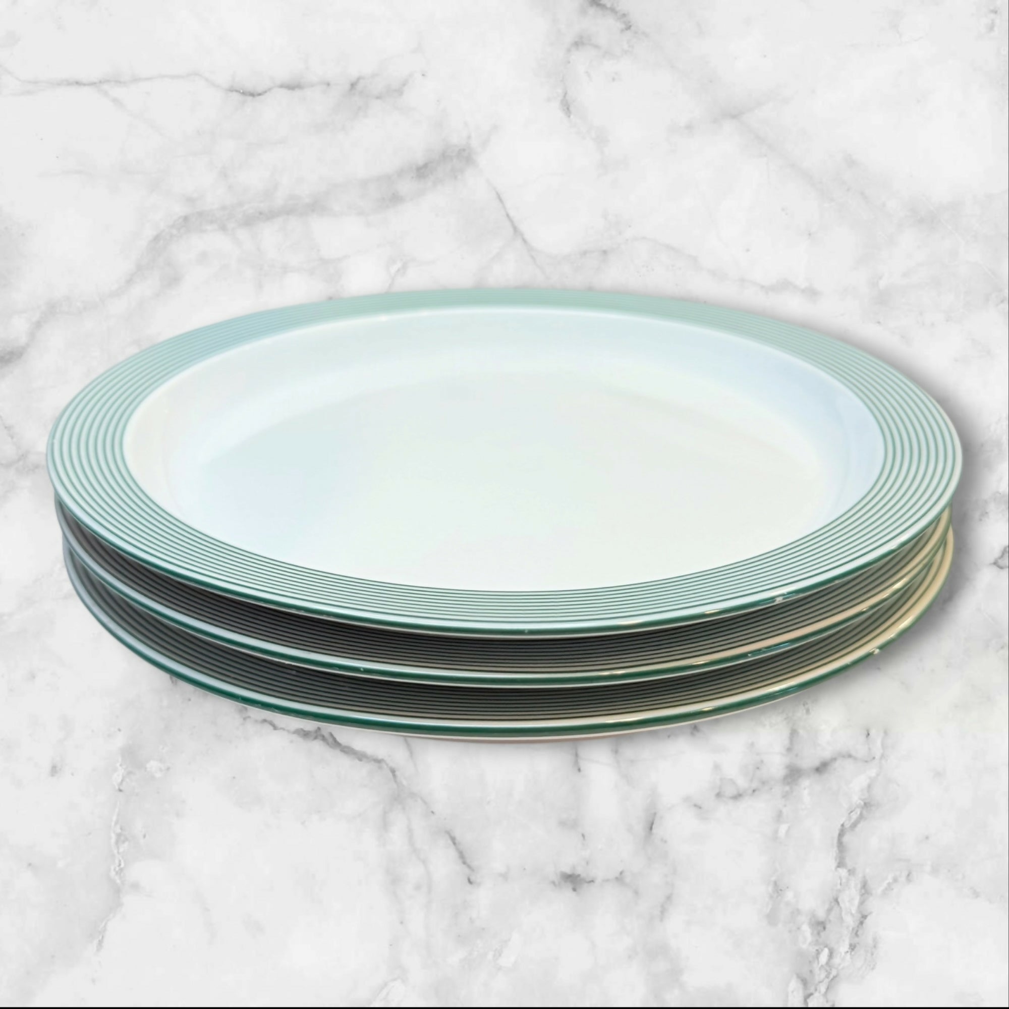 Dansk Ringsted Green Bistro Salad Plates | Set of 3 | Excellent Condition