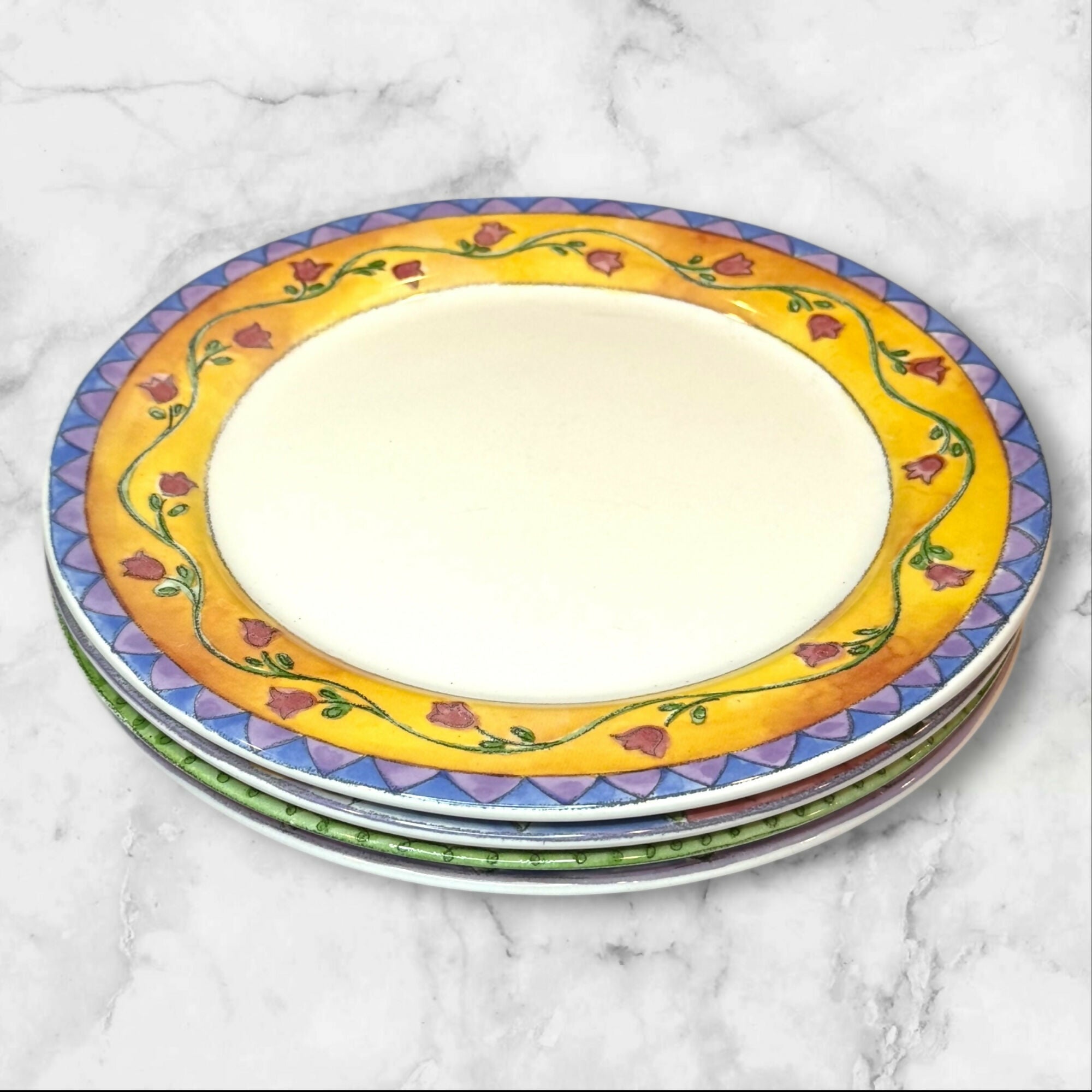 The Sweet Shoppe by Sango Dinner Plates | Set of 4 | 11” Multicolor | Excellent Condition