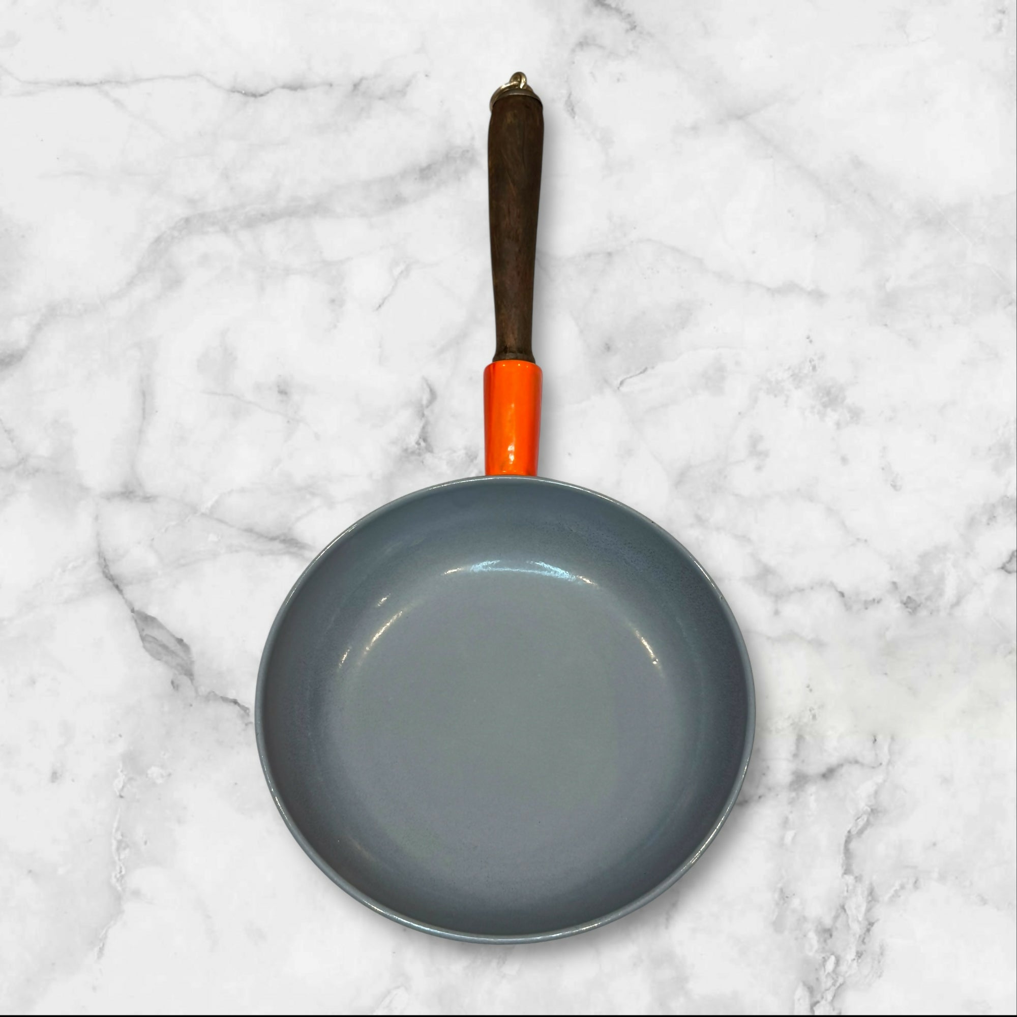 Descoware Flame Orange Enamel Cast Iron Skillet Fry Pan | 7.25” | Great Condition